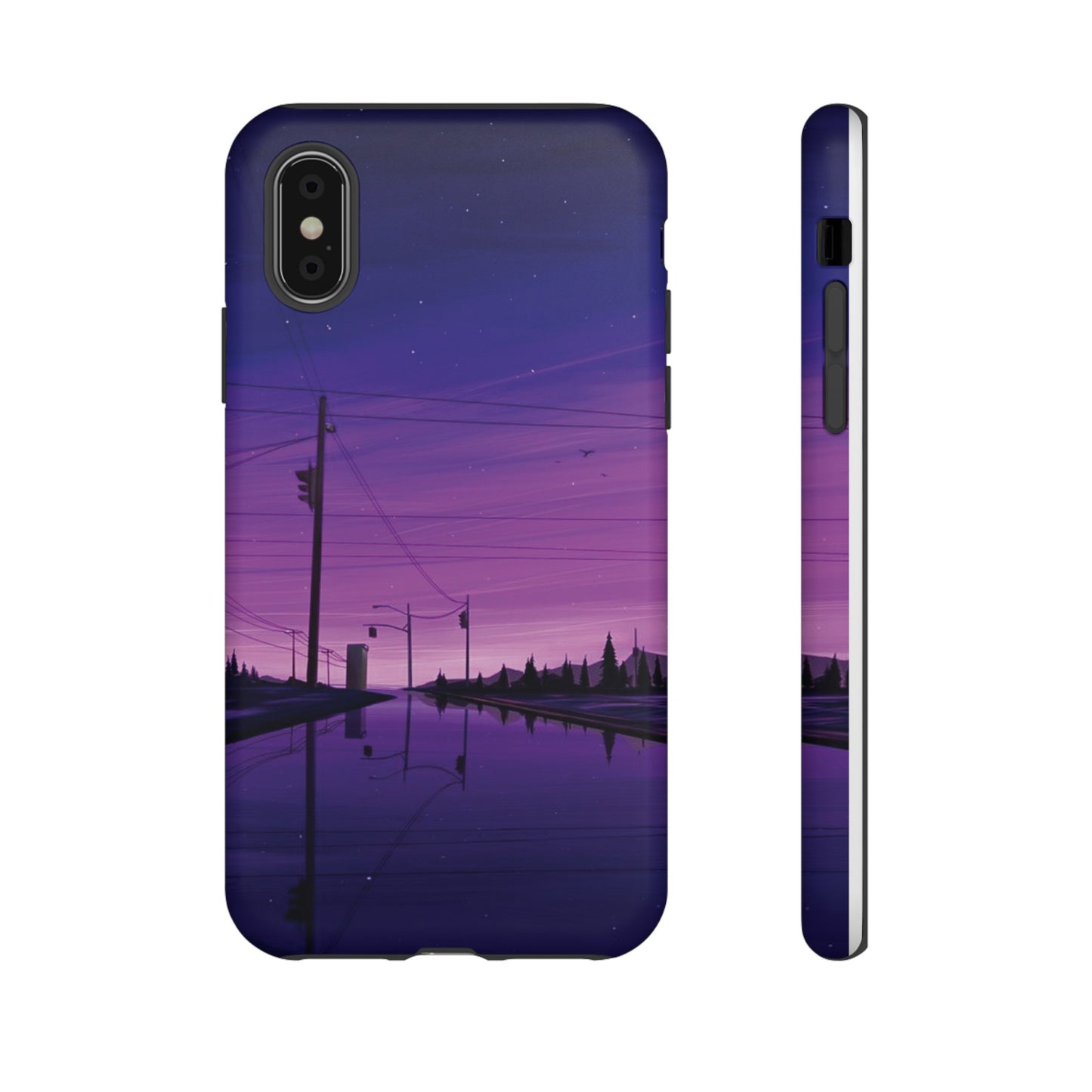 Purple Night Sky Wallpaper Phone Case | iPhone 15 Plus/ Pro, 14, 13, 12| Google Pixel 7, Pro, 5| Samsung Galaxy S23 All Major Phone Models