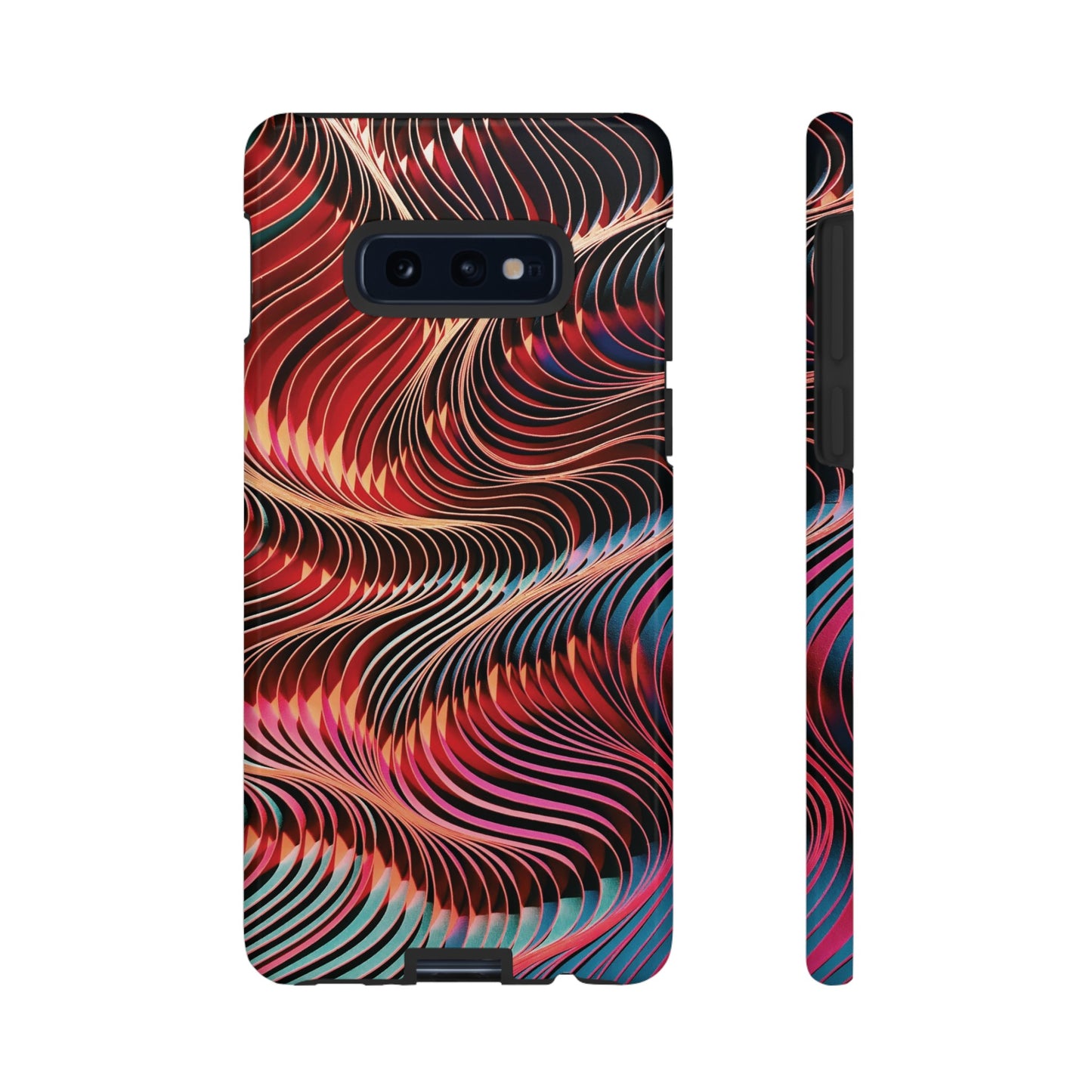 Wavy Crimson Abstract Wallpaper Phone Case|iPhone 15 Plus/ Pro, 14, 13, 12|Google Pixel 7, Pro, 5| Samsung Galaxy S23 All Major Phone Models