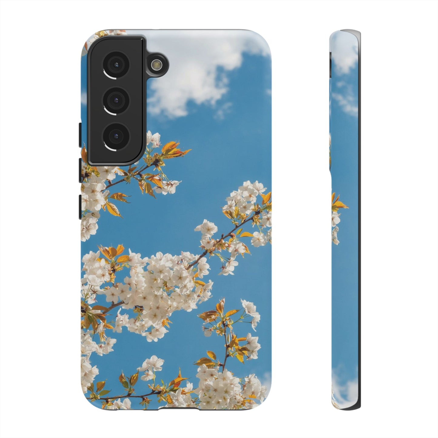 White Blossom Wallpaper Phone Case | iPhone 15 Plus/ Pro, 14, 13, 12| Google Pixel 7, Pro, 5| Samsung Galaxy S23 All Major Phone Models