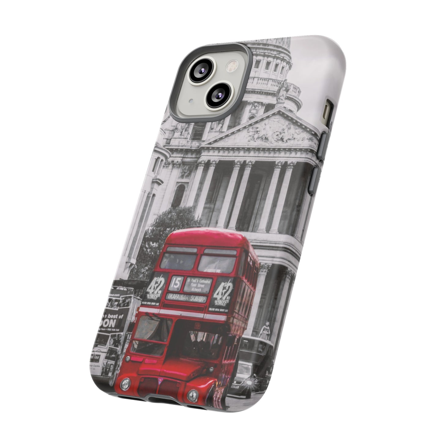 London Bus Wallpaper Phone Case | iPhone 15 Plus/ Pro, 14, 13, 12| Google Pixel 7, Pro, 5| Samsung Galaxy S23 All Major Phone Models