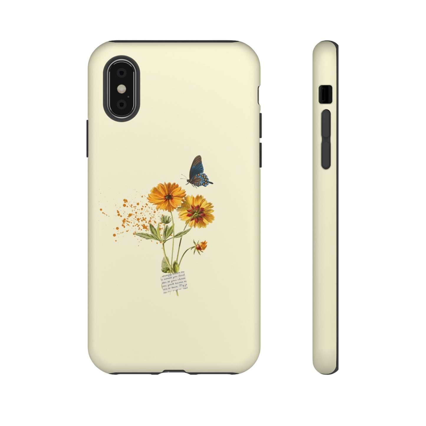 Butterfly Sunflowers Phone Case | iPhone 15 Plus/ Pro, 14, 13, 12| Google Pixel 7, Pro, 5| Samsung Galaxy S23 All Major Phone Models