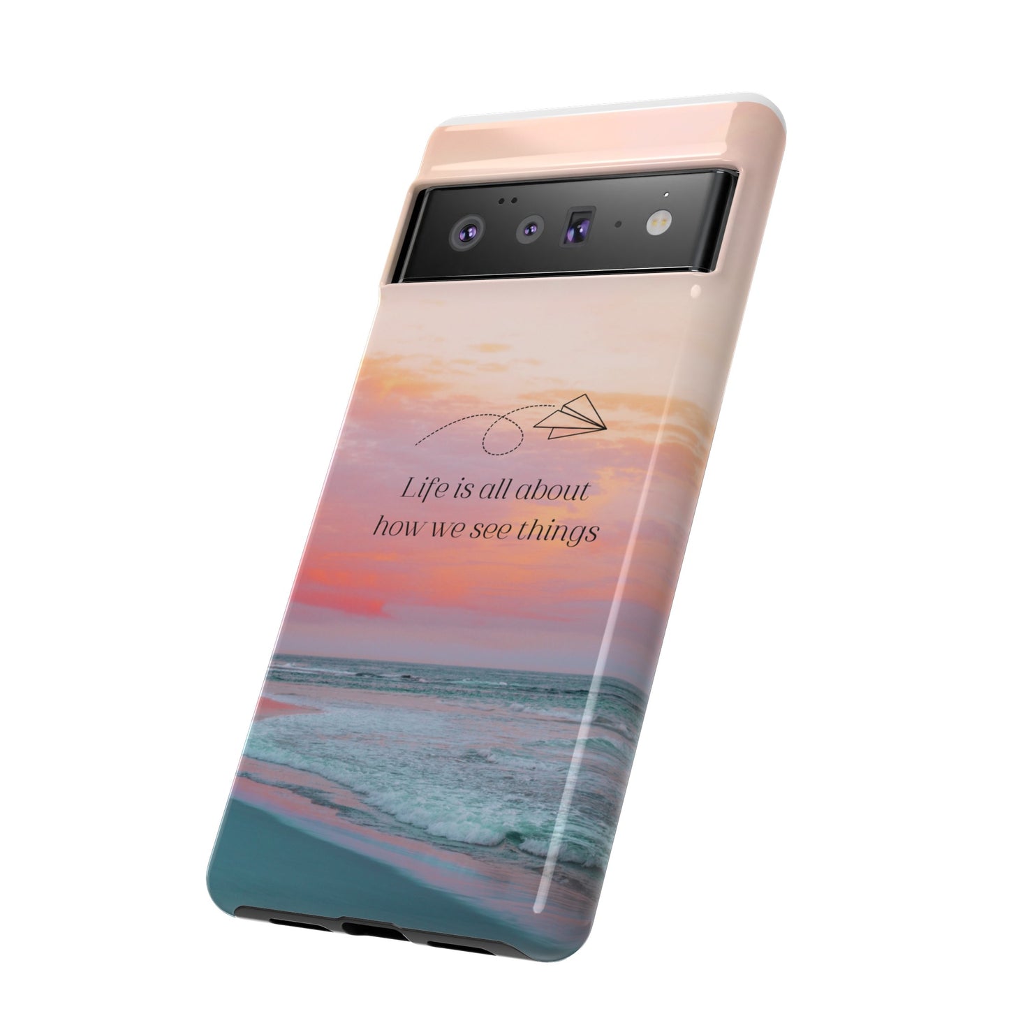 Thoughts at Sunset Phone Case | iPhone 15 Plus/ Pro, 14, 13, 12| Google Pixel 7, Pro, 5| Samsung Galaxy S23 All Major Phone Models