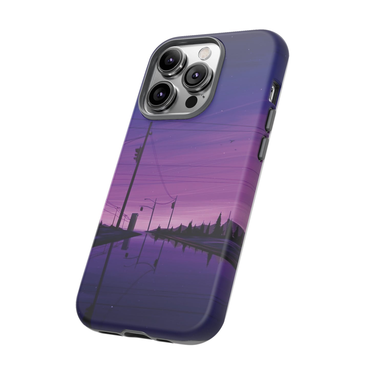 Purple Night Sky Wallpaper Phone Case | iPhone 15 Plus/ Pro, 14, 13, 12| Google Pixel 7, Pro, 5| Samsung Galaxy S23 All Major Phone Models