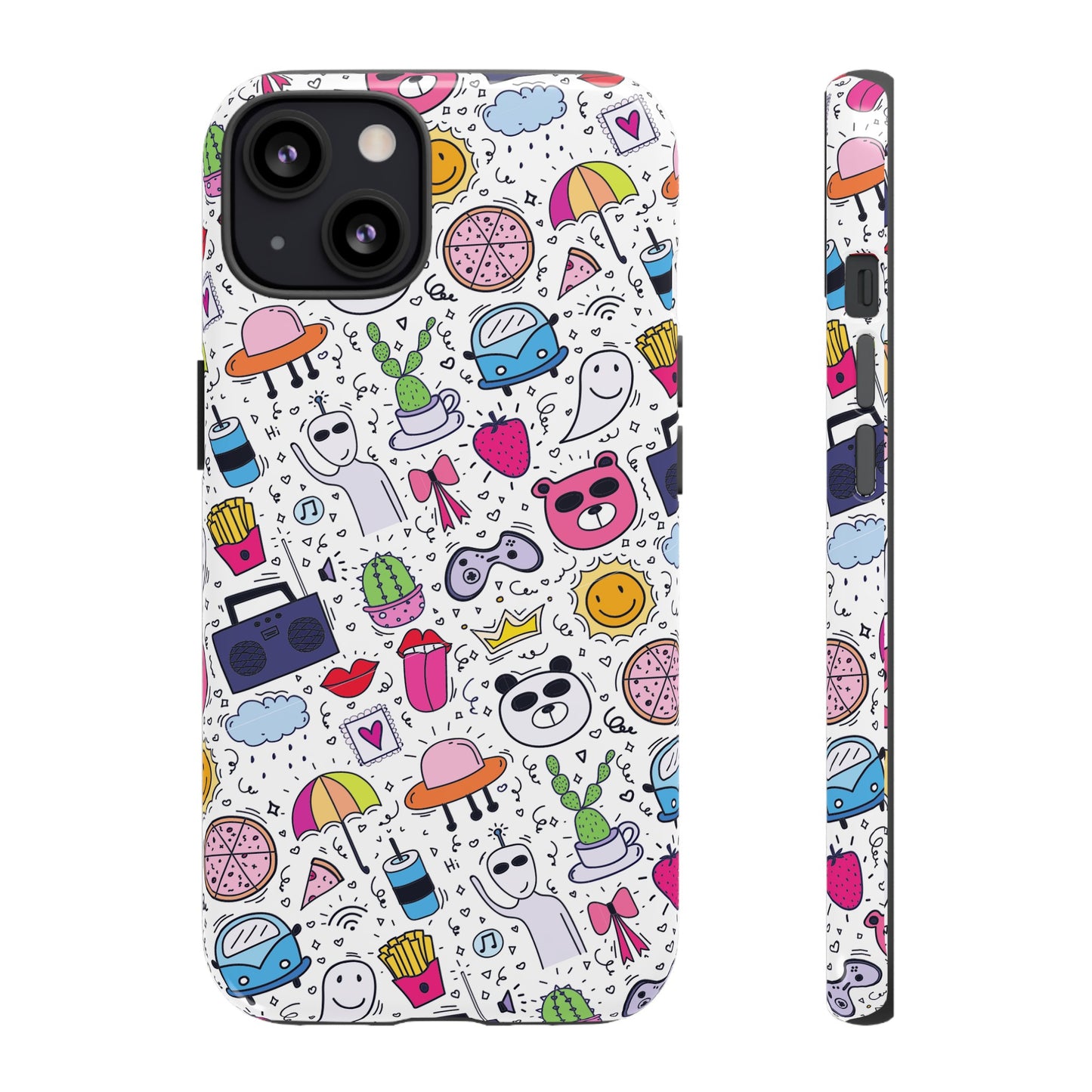 Cartoon Collage Phone Case | iPhone 15 Plus/ Pro, 14, 13, 12| Google Pixel 7, Pro, 5| Samsung Galaxy S23 All Major Phone Models