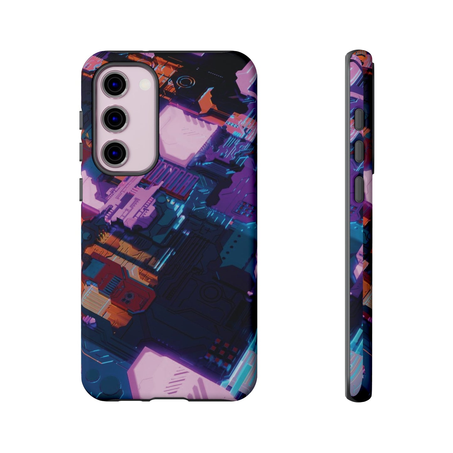 Purple Circuit Board Wallpaper Phone Case | iPhone 15 Plus/ Pro, 14, 13, 12| Google Pixel 7, Pro, 5| Samsung Galaxy S23 All Major Phone Models