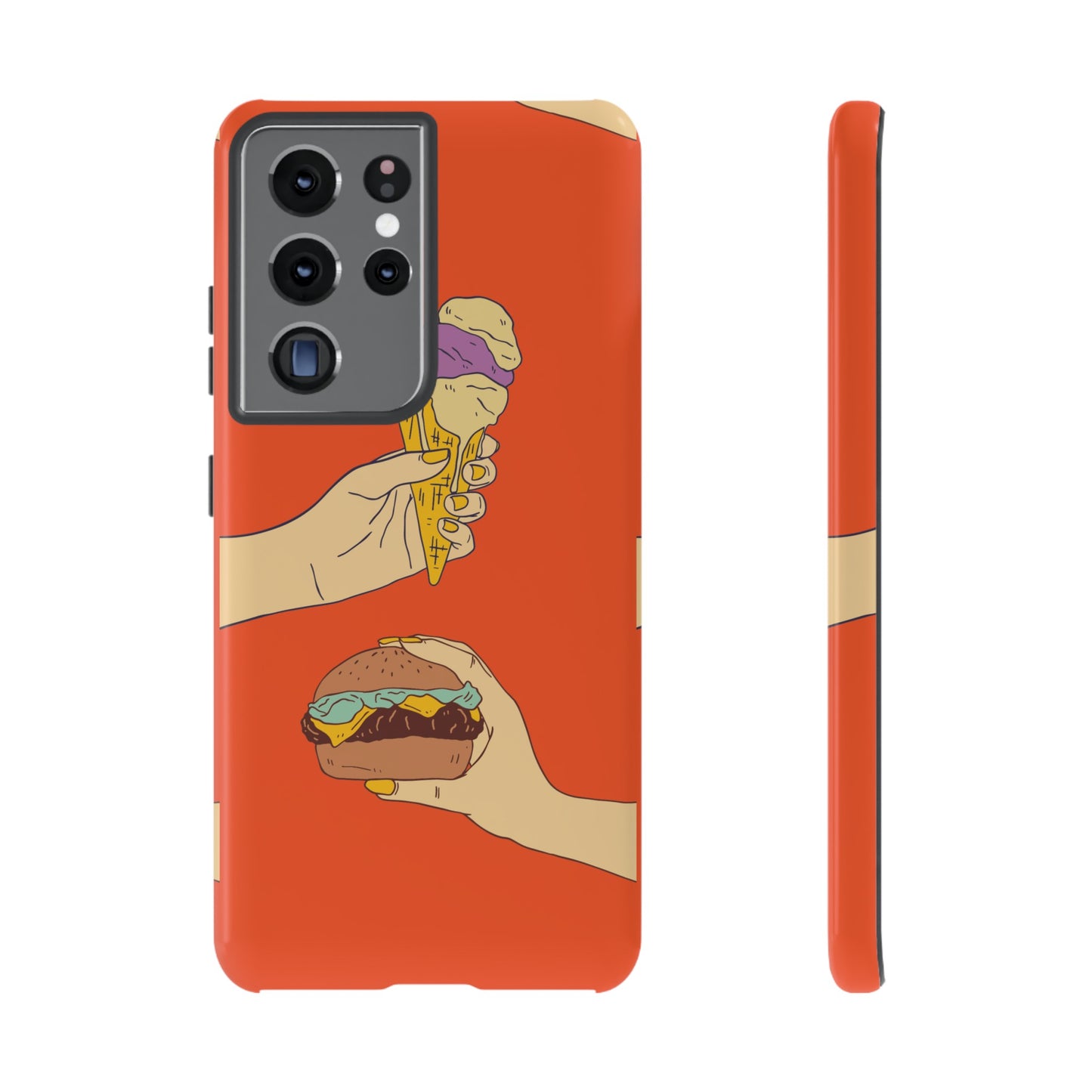 IceCream Or Hamburger? Phone Case | iPhone 15 Plus/ Pro, 14, 13, 12| Google Pixel 7, Pro, 5| Samsung Galaxy S23 All Major Phone Models