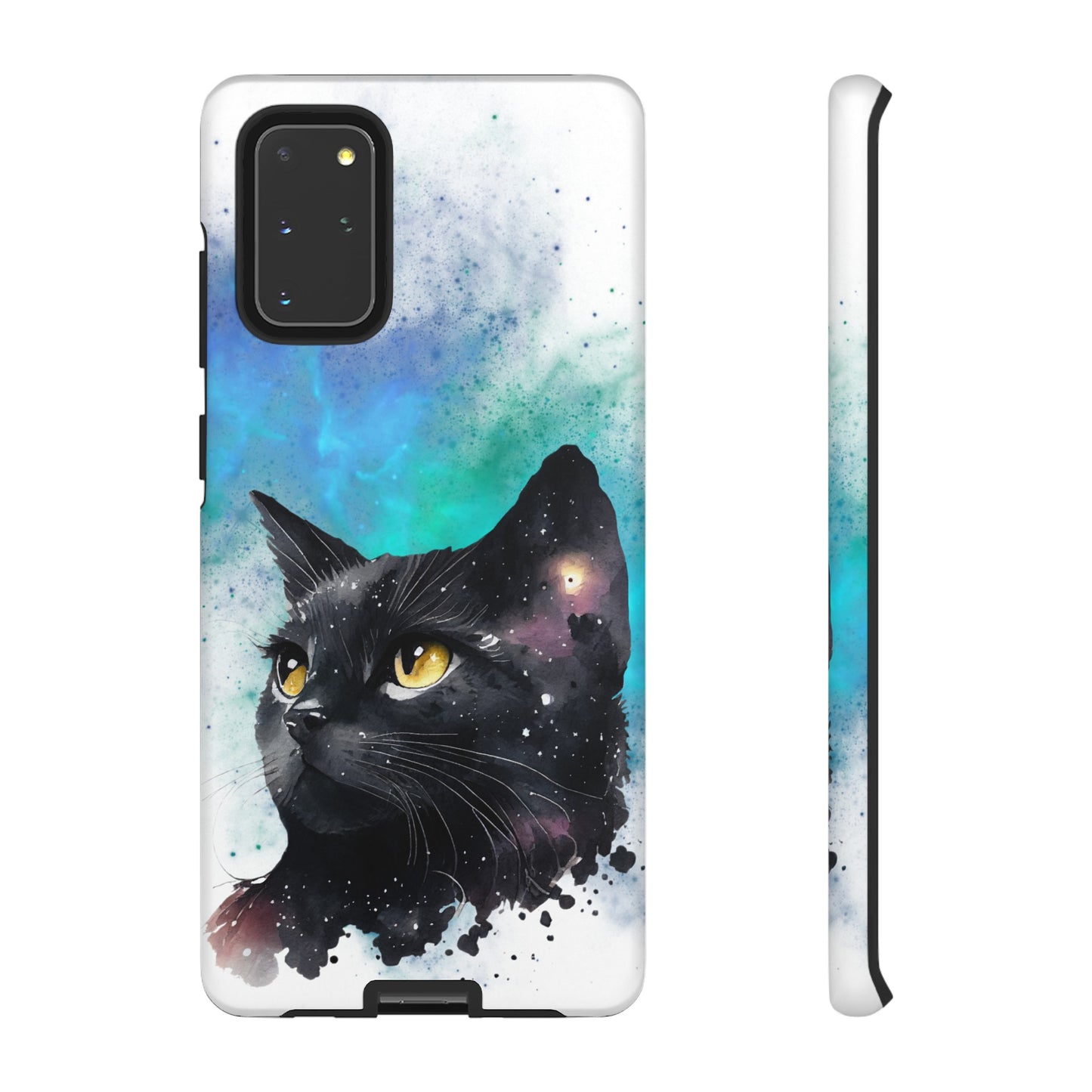 Cosmic Black Cat Phone Case | iPhone 15 Plus/ Pro, 14, 13, 12| Google Pixel 7, Pro, 5| Samsung Galaxy S23 All Major Phone Models