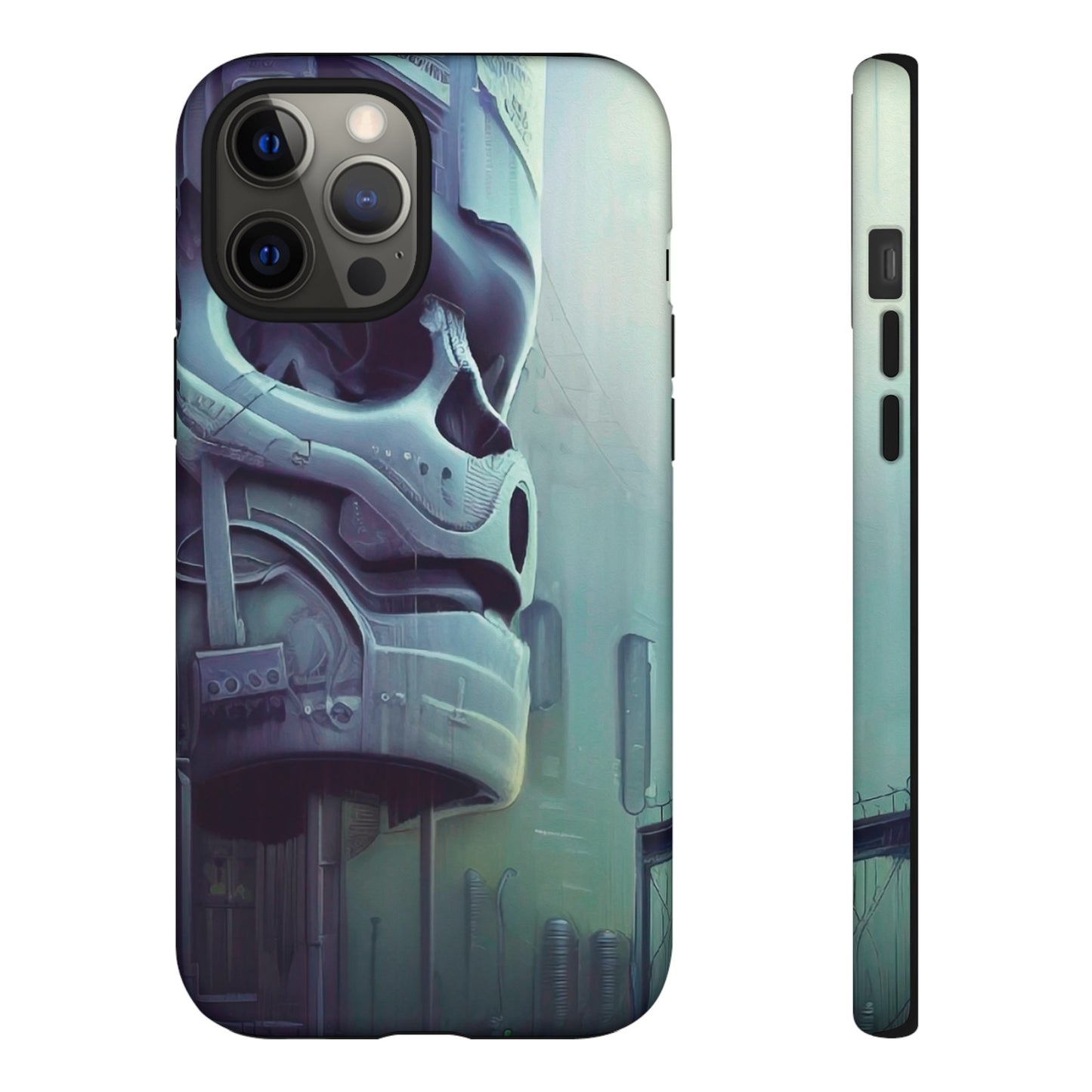 Sci-Fi Skull Wallpaper Phone Case | iPhone 15 Plus/ Pro, 14, 13, 12| Google Pixel 7, Pro, 5| Samsung Galaxy S23 All Major Phone Models