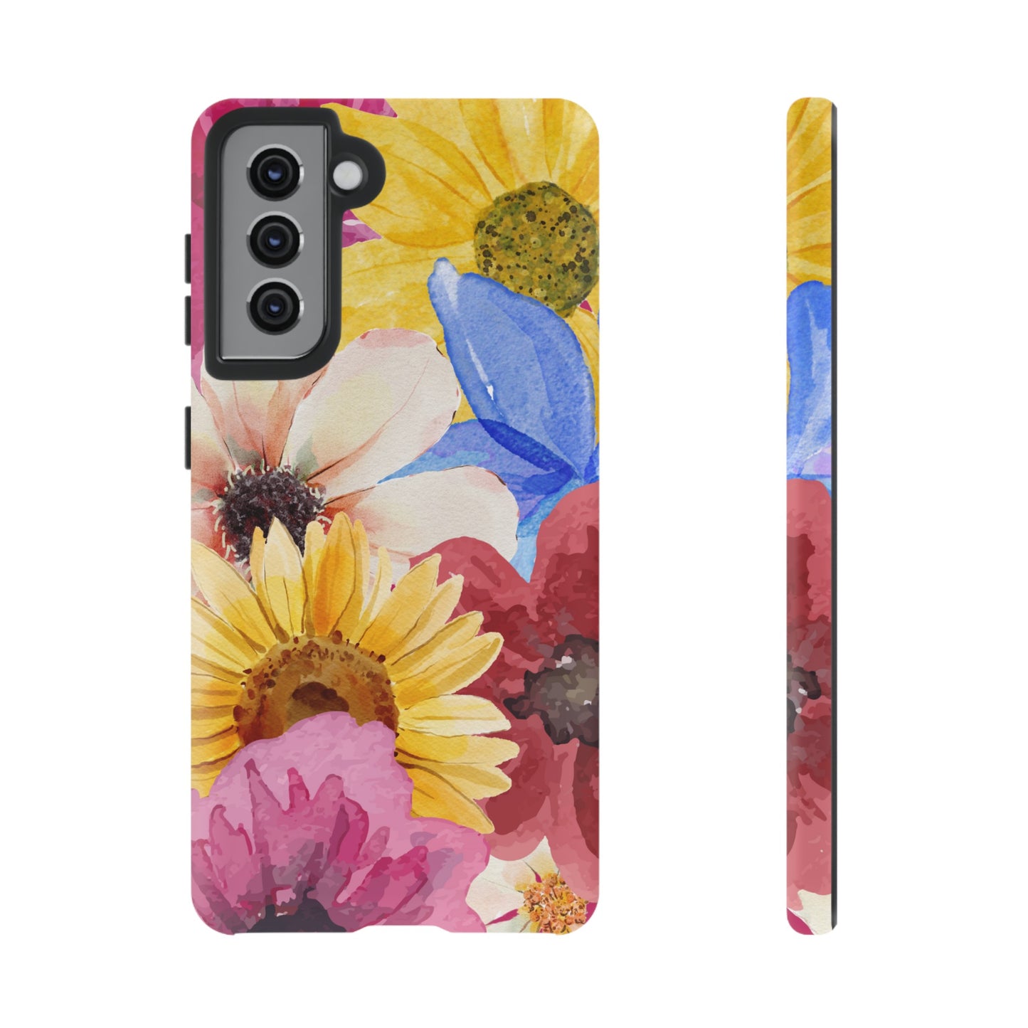 Overlapping Flowers Wallpaper Phone Case | iPhone 15 Plus/ Pro, 14, 13, 12| Google Pixel 7, Pro, 5| Samsung Galaxy S23 All Major Phone Models