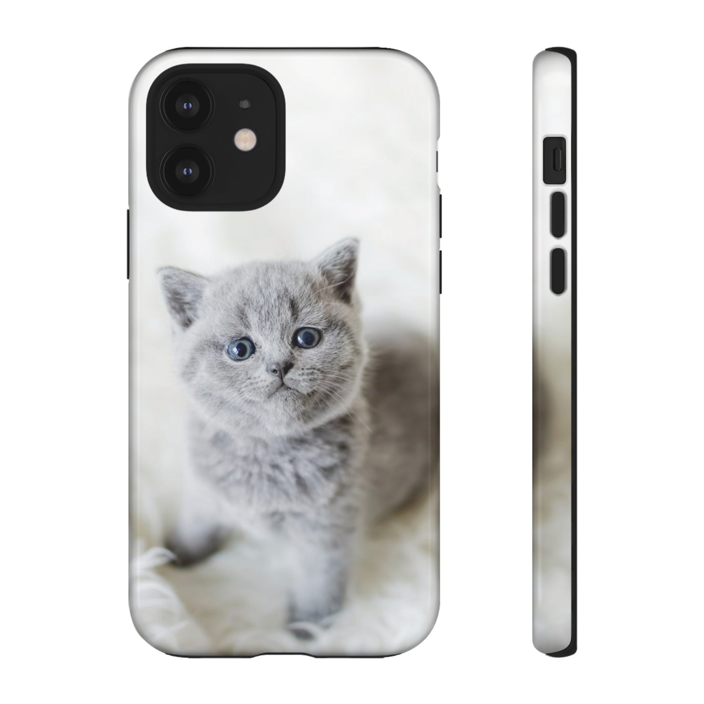 Grey Kitten Wallpaper Phone Case | iPhone 15 Plus/ Pro, 14, 13, 12| Google Pixel 7, Pro, 5| Samsung Galaxy S23 All Major Phone Models