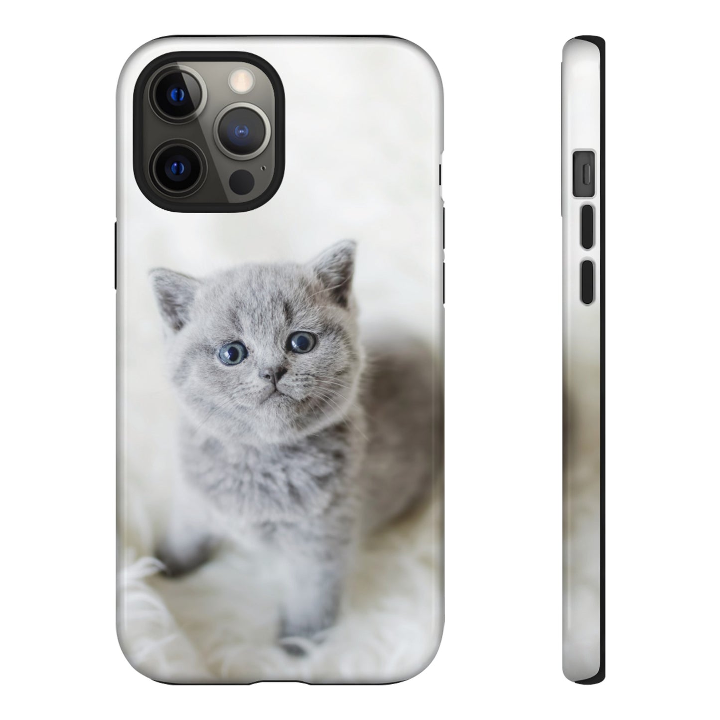 Grey Kitten Wallpaper Phone Case | iPhone 15 Plus/ Pro, 14, 13, 12| Google Pixel 7, Pro, 5| Samsung Galaxy S23 All Major Phone Models