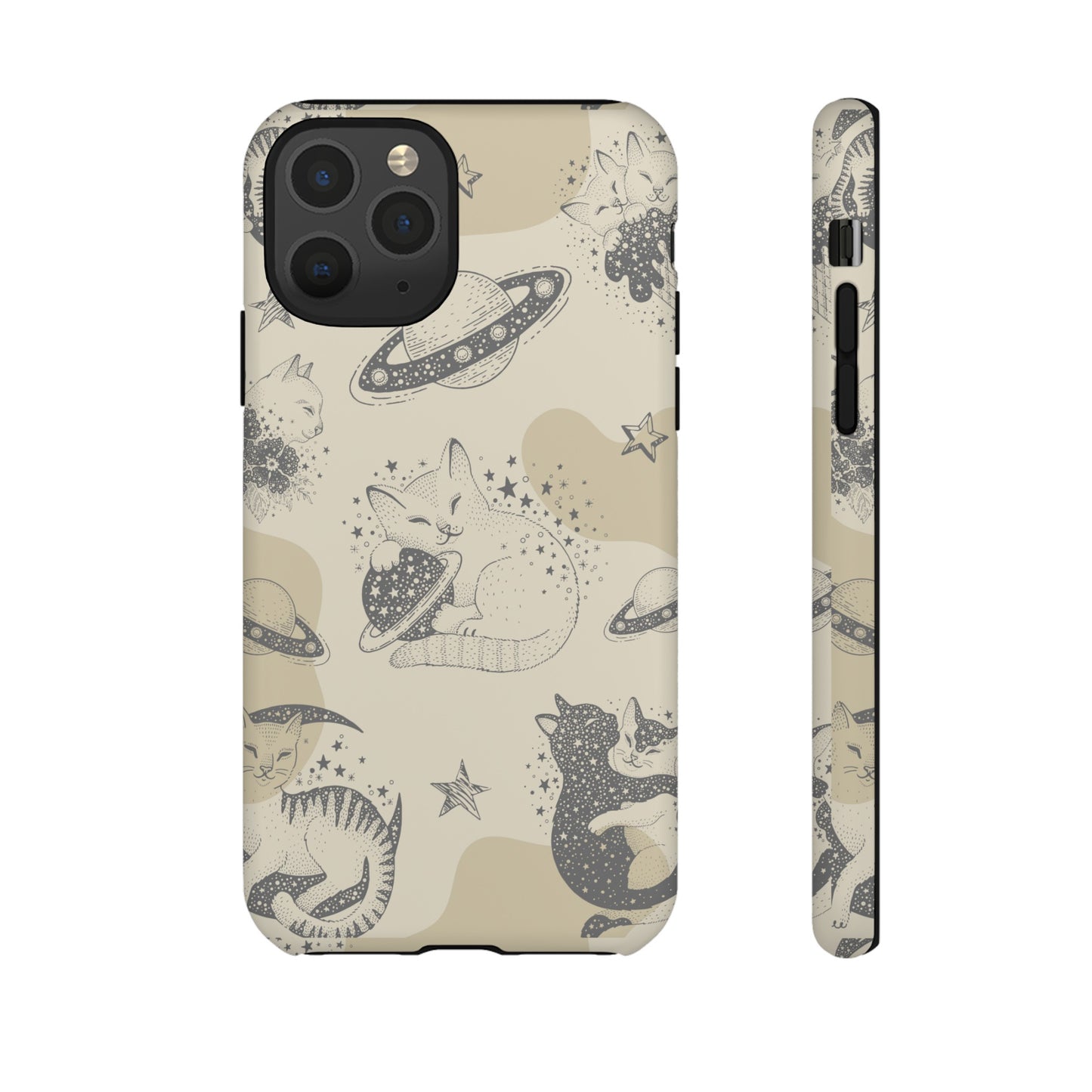 Floating Cosmic Cat Comfort Phone Case | iPhone 15 Plus/ Pro, 14, 13, 12| Google Pixel 7, Pro, 5| Samsung Galaxy S23 All Major Phone Models