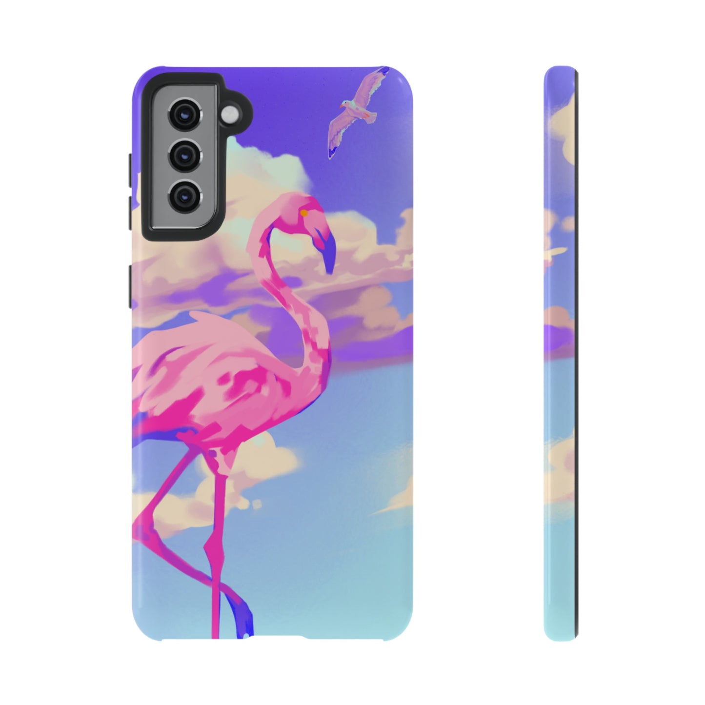 Flamingo In The Clouds Phone Case | iPhone 15 Plus/ Pro, 14, 13, 12| Google Pixel 7, Pro, 5| Samsung Galaxy S23 All Major Phone Models