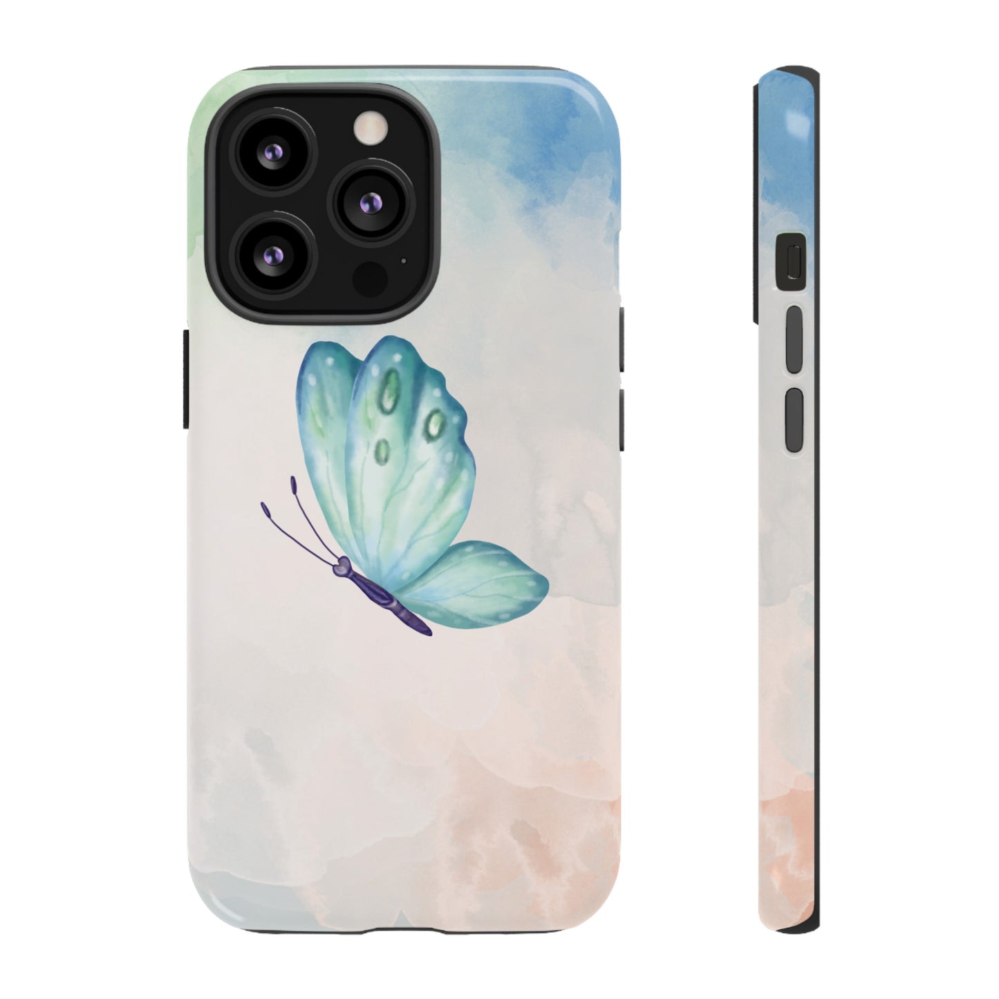 Blue Butterfly Wallpaper Phone Case  | iPhone 15 Plus/ Pro, 14, 13, 12| Google Pixel 7, Pro, 5| Samsung Galaxy S23 All Major Phone Models