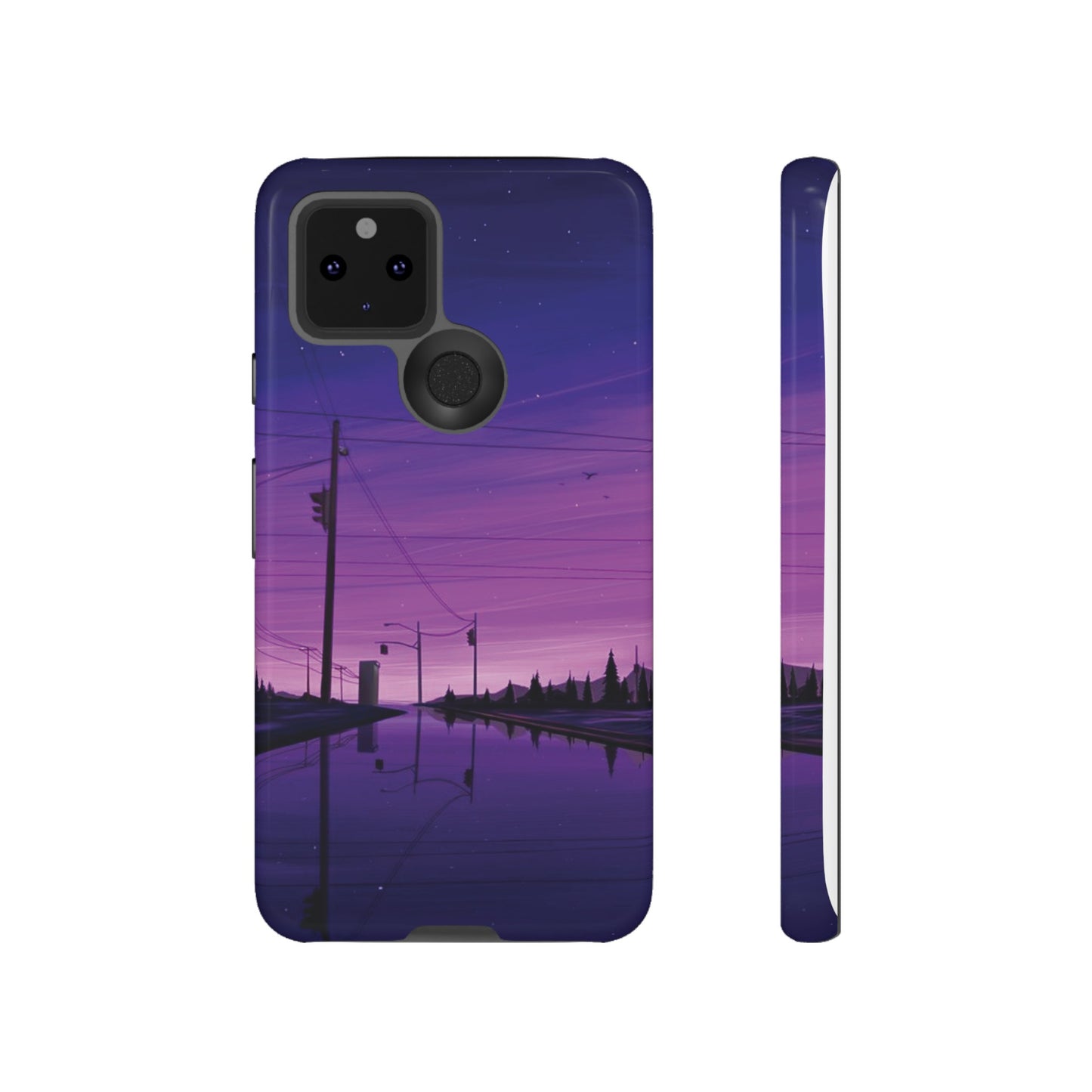 Purple Night Sky Wallpaper Phone Case | iPhone 15 Plus/ Pro, 14, 13, 12| Google Pixel 7, Pro, 5| Samsung Galaxy S23 All Major Phone Models