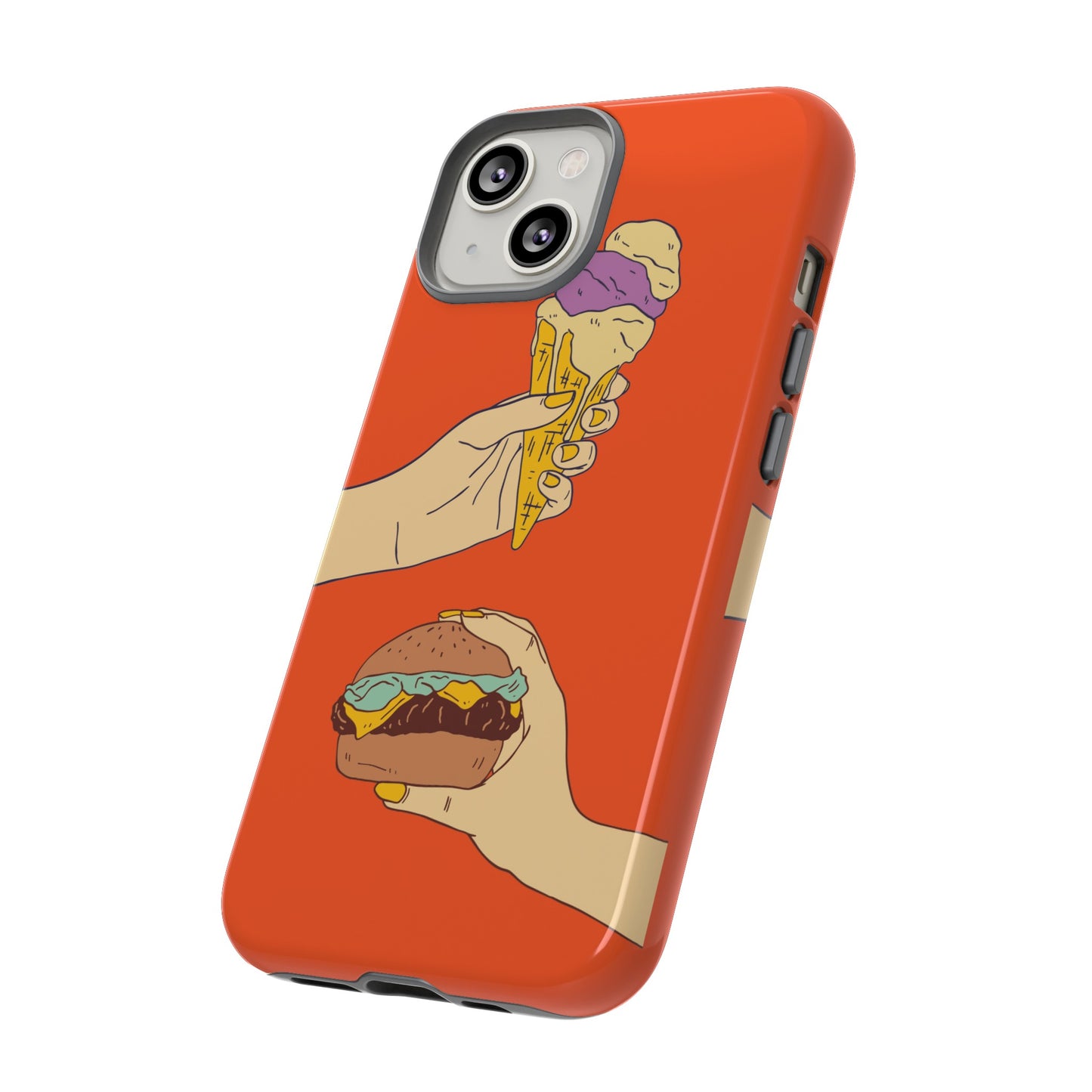 IceCream Or Hamburger? Phone Case | iPhone 15 Plus/ Pro, 14, 13, 12| Google Pixel 7, Pro, 5| Samsung Galaxy S23 All Major Phone Models