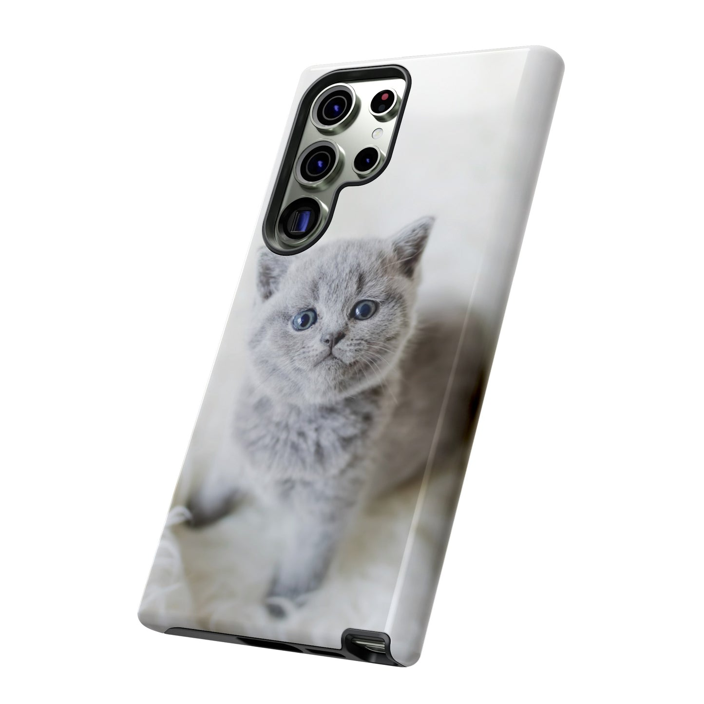 Grey Kitten Wallpaper Phone Case | iPhone 15 Plus/ Pro, 14, 13, 12| Google Pixel 7, Pro, 5| Samsung Galaxy S23 All Major Phone Models