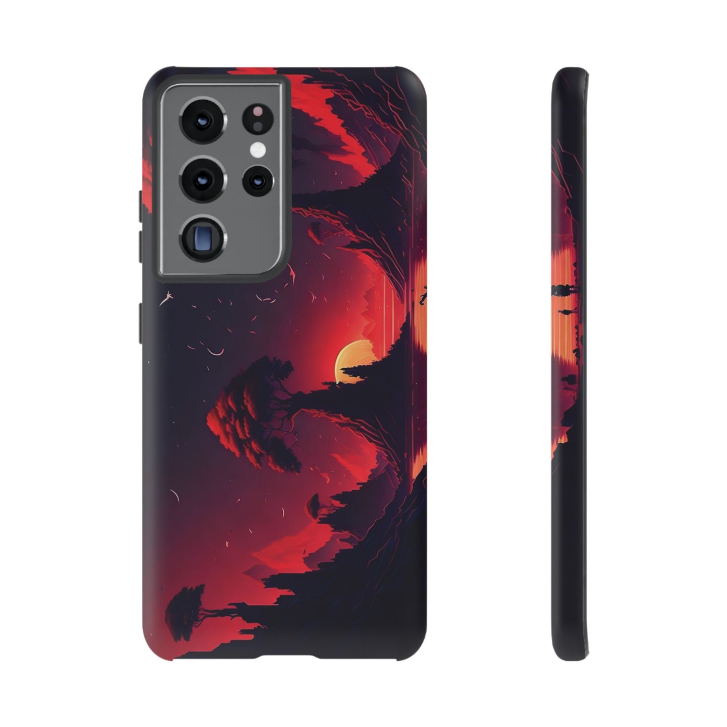 Red Sunset Wallpaper Phone Case | iPhone 15 Plus/ Pro, 14, 13, 12| Google Pixel 7, Pro, 5| Samsung Galaxy S23 All Major Phone Models