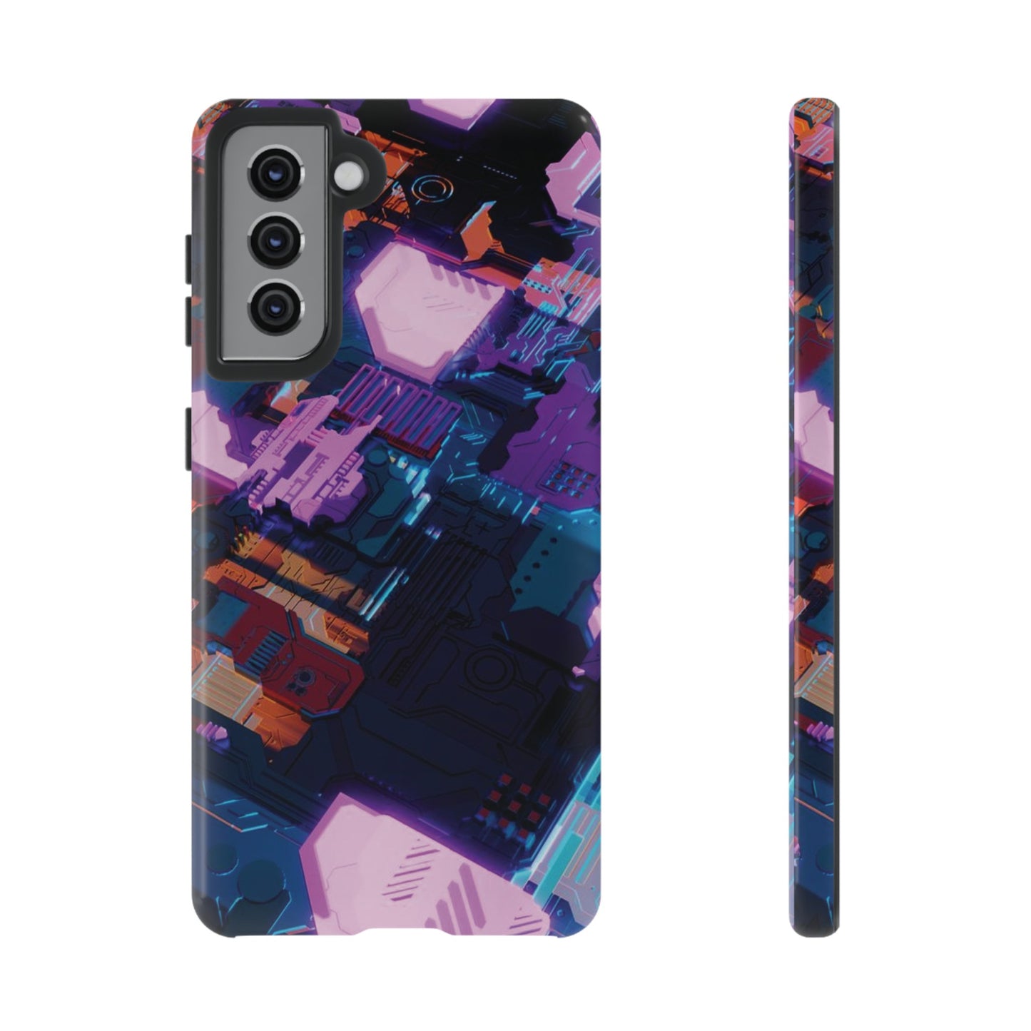 Purple Circuit Board Wallpaper Phone Case | iPhone 15 Plus/ Pro, 14, 13, 12| Google Pixel 7, Pro, 5| Samsung Galaxy S23 All Major Phone Models