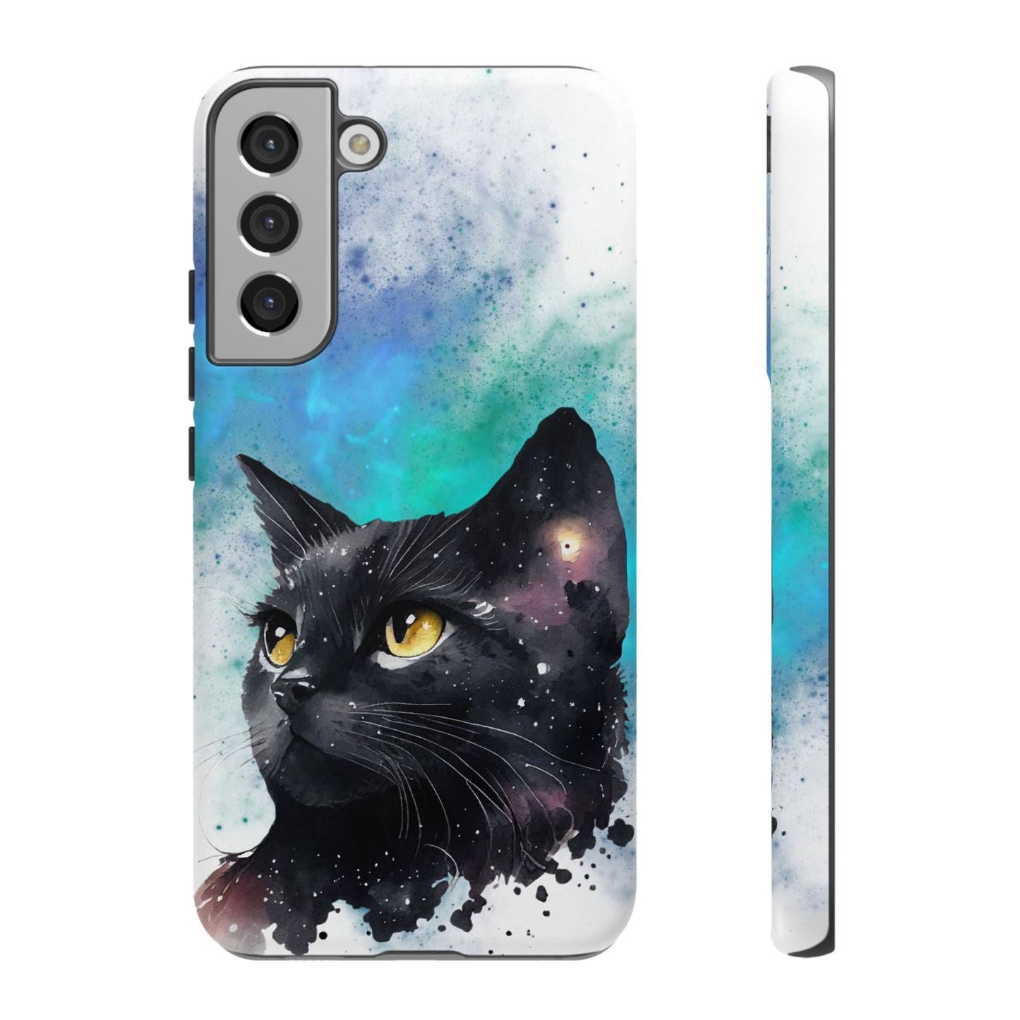 Cosmic Black Cat Phone Case | iPhone 15 Plus/ Pro, 14, 13, 12| Google Pixel 7, Pro, 5| Samsung Galaxy S23 All Major Phone Models