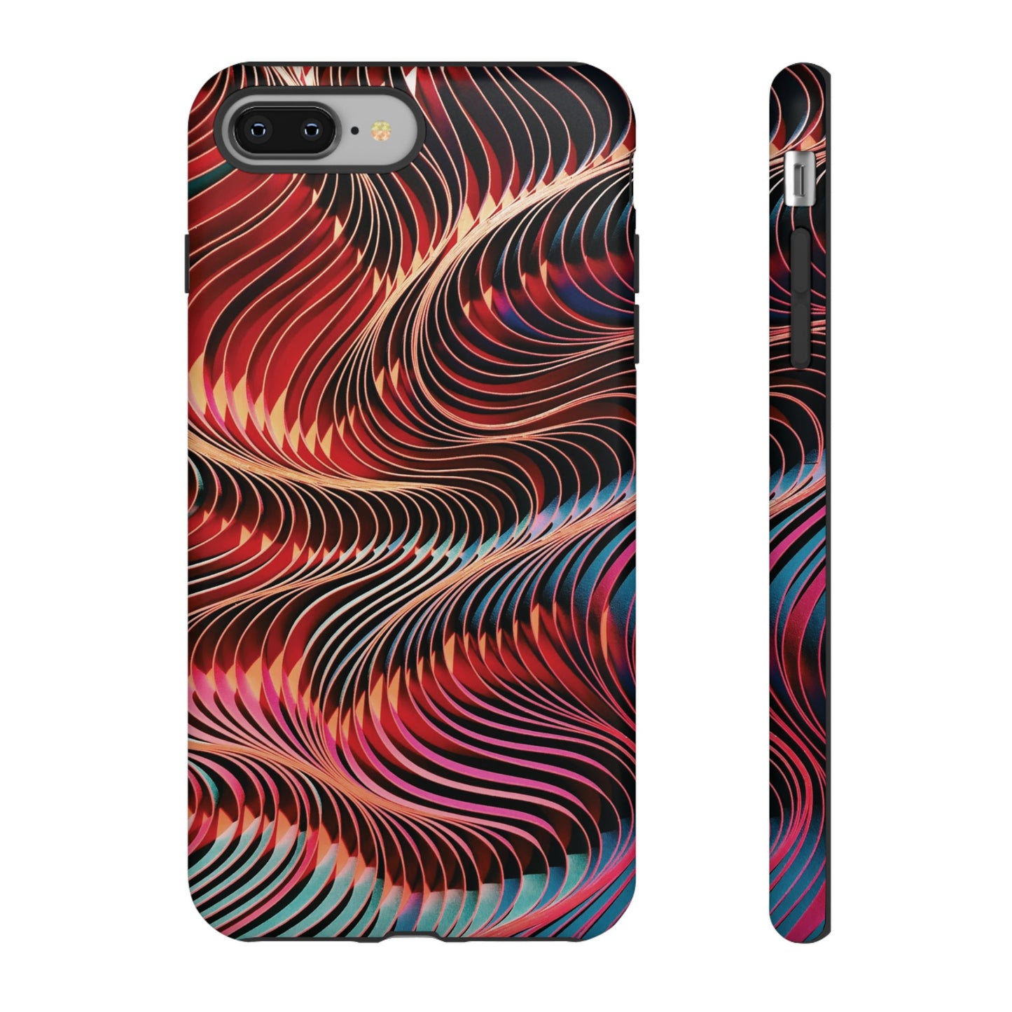 Wavy Crimson Abstract Wallpaper Phone Case|iPhone 15 Plus/ Pro, 14, 13, 12|Google Pixel 7, Pro, 5| Samsung Galaxy S23 All Major Phone Models