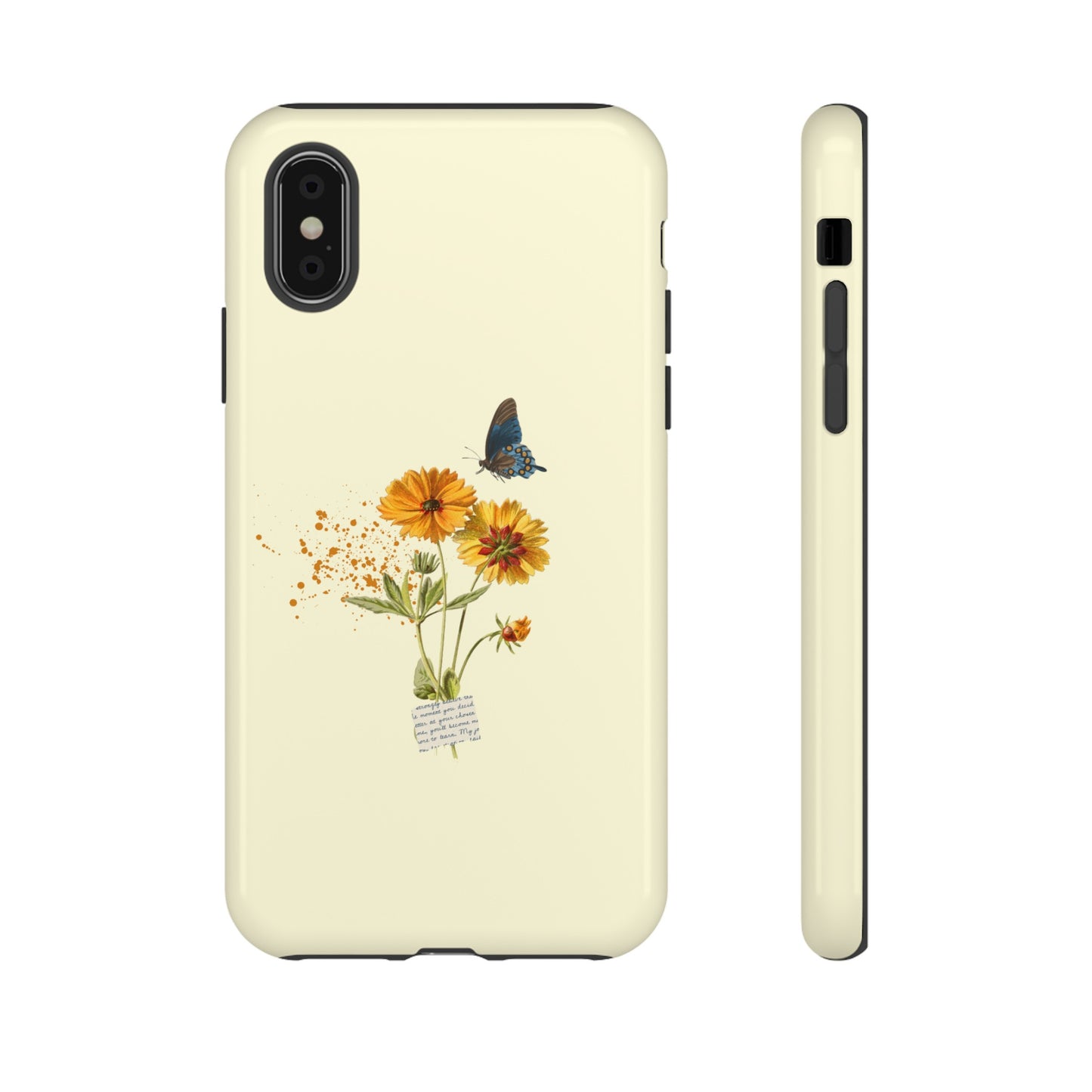 Butterfly Sunflowers Phone Case | iPhone 15 Plus/ Pro, 14, 13, 12| Google Pixel 7, Pro, 5| Samsung Galaxy S23 All Major Phone Models