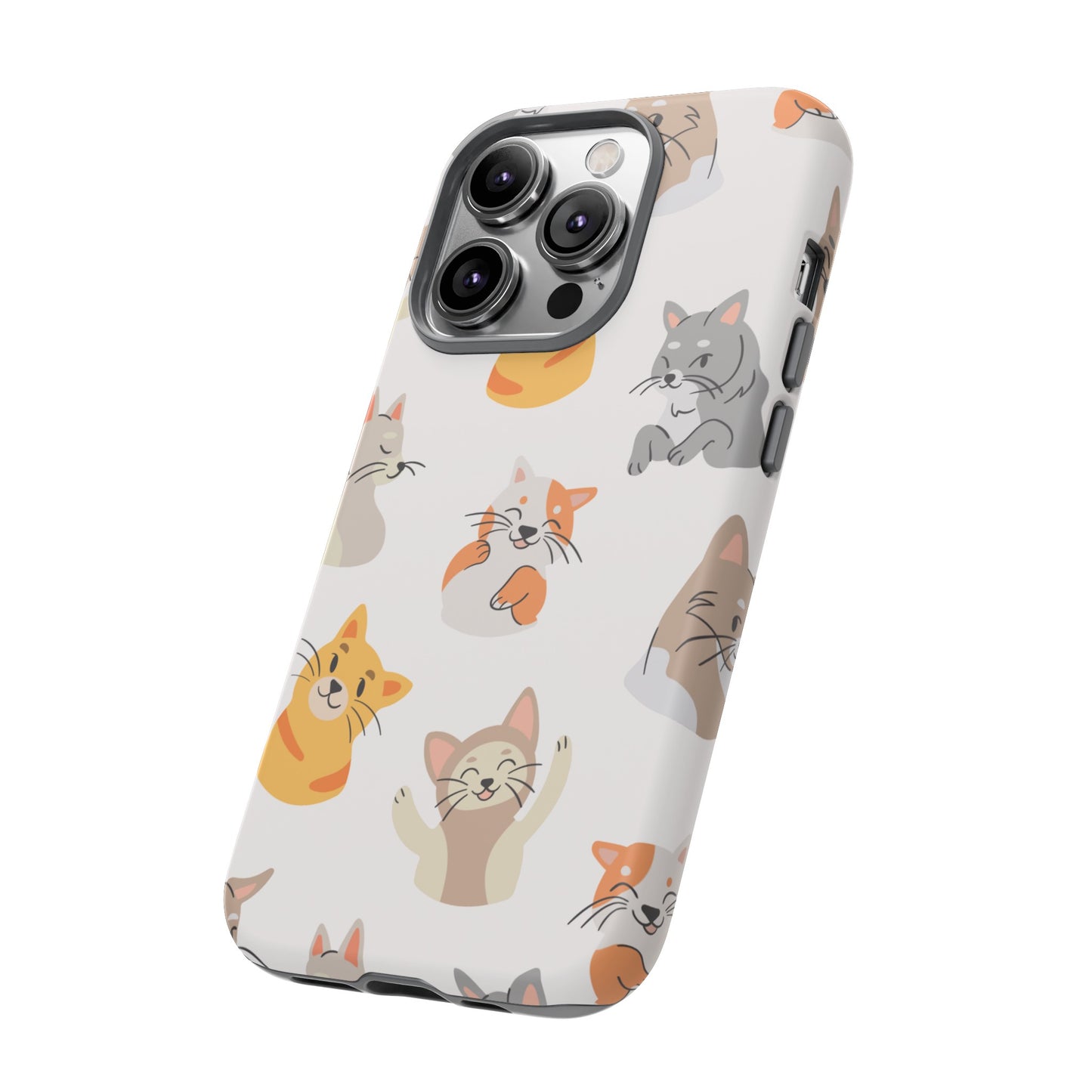 Adorable Cats Wallpaper Phone Case | iPhone 15 Plus/ Pro, 14, 13, 12| Google Pixel 7, Pro, 5| Samsung Galaxy S23 All Major Phone Models