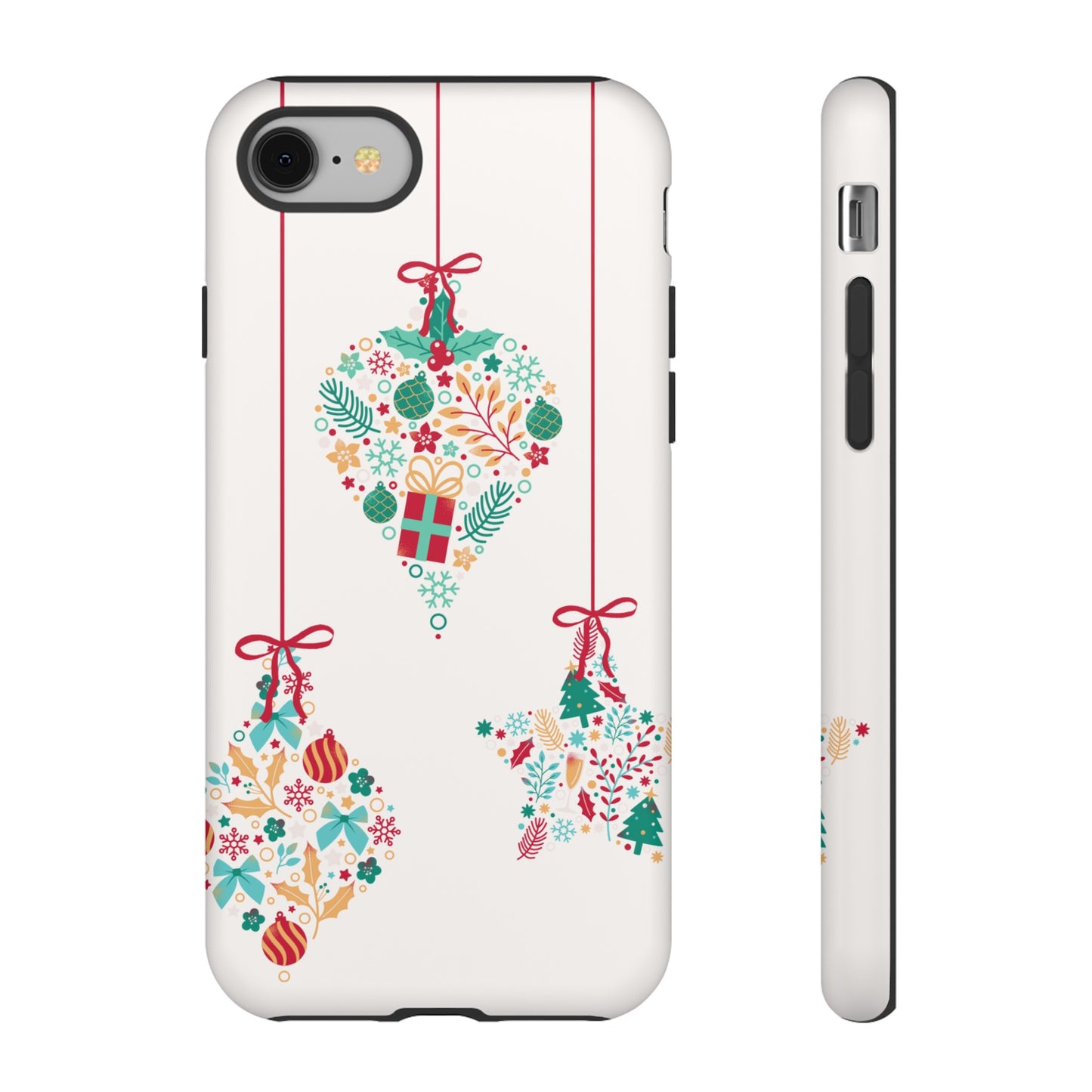 Christmas Ornaments Wallpaper Phone Case | iPhone 15 Plus/ Pro, 14, 13, 12| Google Pixel 7, Pro, 5| Samsung Galaxy S23 All Major Phone Models