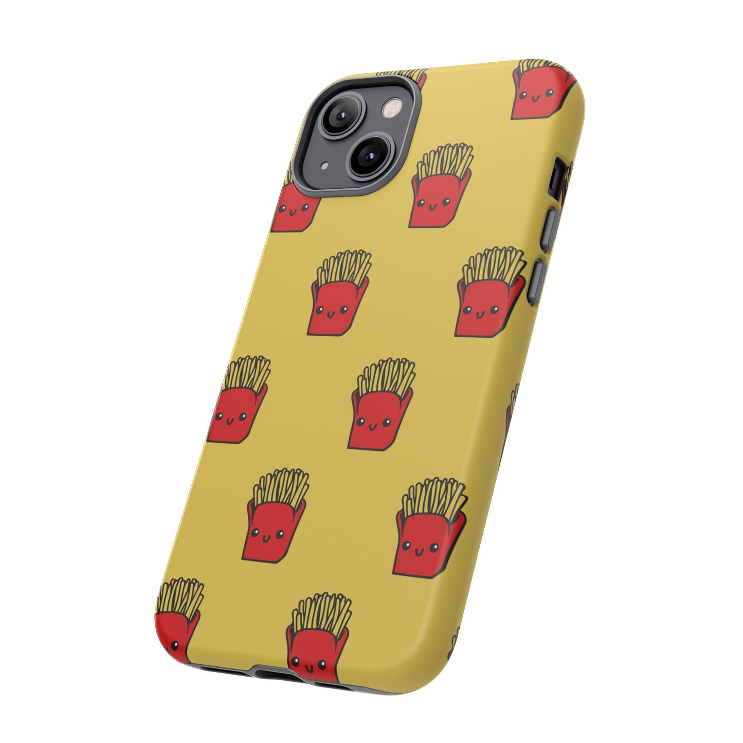 Smiling Fries Wallpaper Phone Case | iPhone 15 Plus/ Pro, 14, 13, 12| Google Pixel 7, Pro, 5| Samsung Galaxy S23 All Major Phone Models