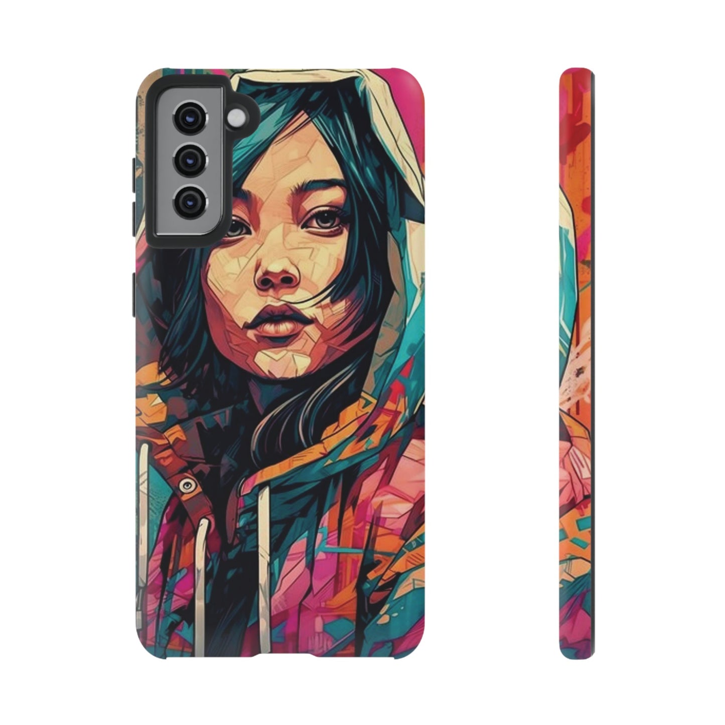 Girl Painting Wallpaper Phone Case | iPhone 15 Plus/ Pro, 14, 13, 12| Google Pixel 7, Pro, 5| Samsung Galaxy S23 All Major Phone Models