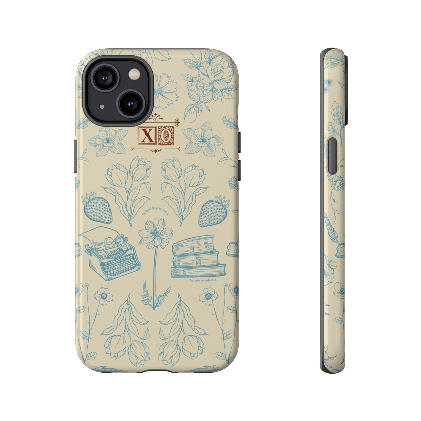 Typewriter Among The Flowers Phone Case | iPhone 15 Plus/ Pro, 14, 13, 12| Google Pixel 7, Pro, 5| Samsung Galaxy S23 All Major Phone Models