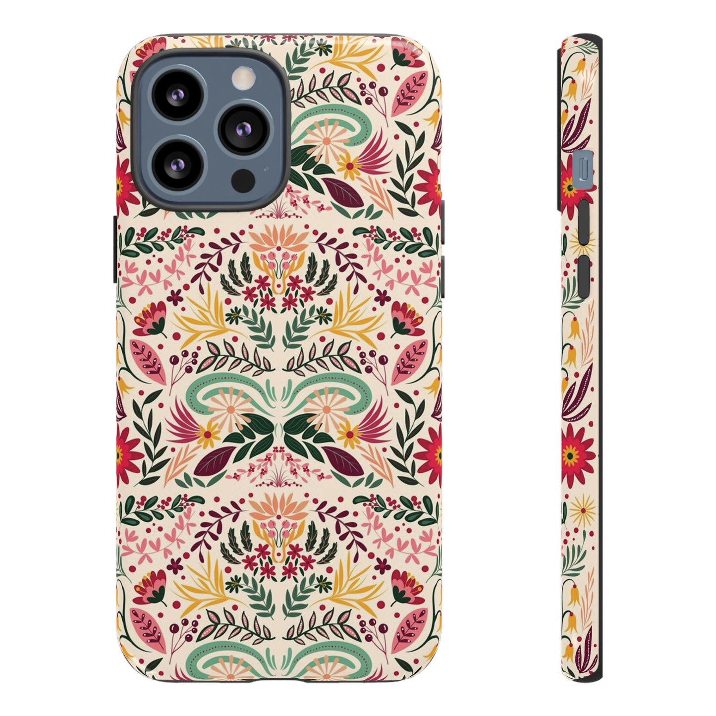 Bright Floral Wallpaper Phone Case | iPhone 15 Plus/ Pro, 14, 13, 12| Google Pixel 7, Pro, 5| Samsung Galaxy S23 All Major Phone Models