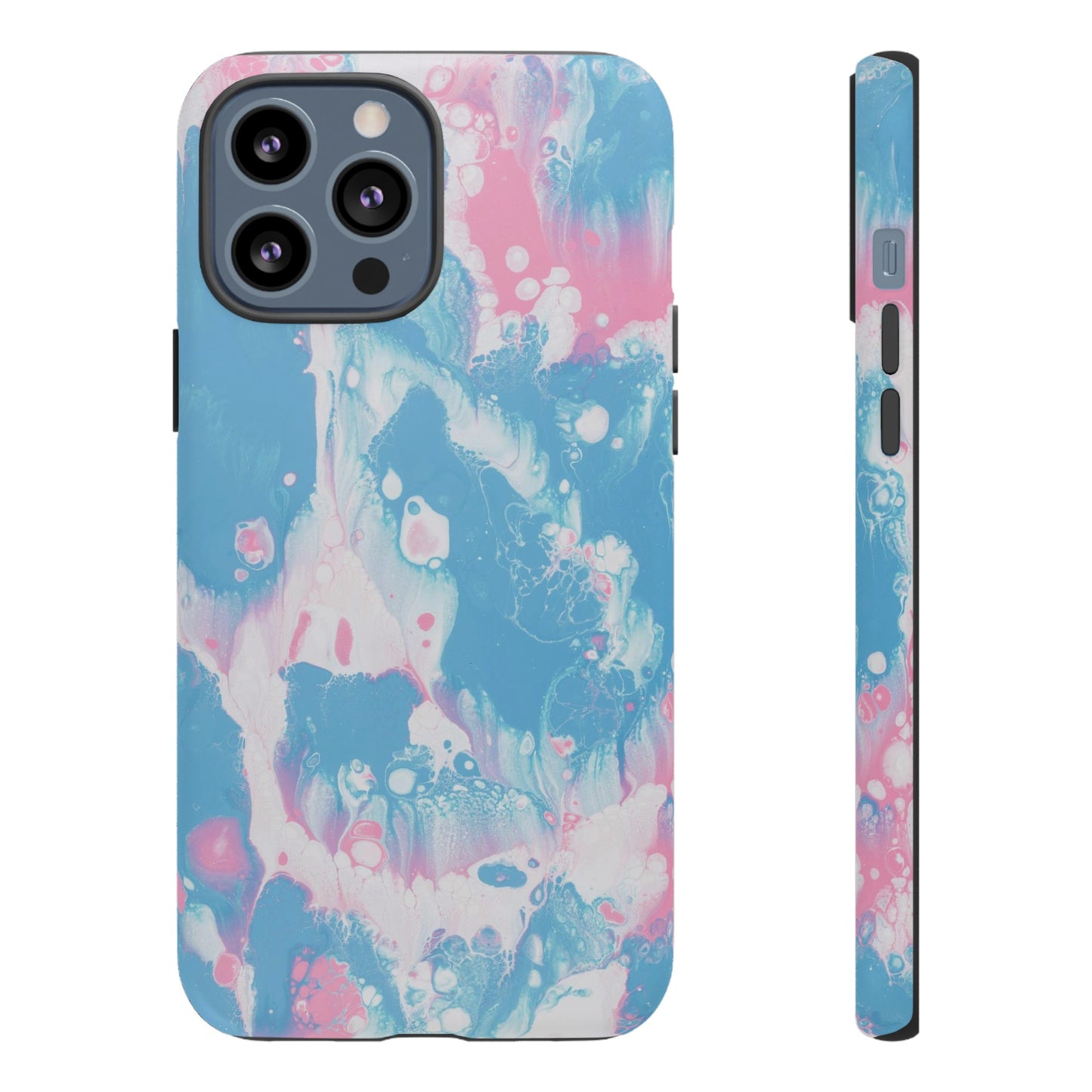 Baby Pink & Blue Resin Inspired Phone Case |iPhone 15 Plus/ Pro, 14, 13, 12|Google Pixel 7, Pro, 5|Samsung Galaxy S23 All Major Phone Models