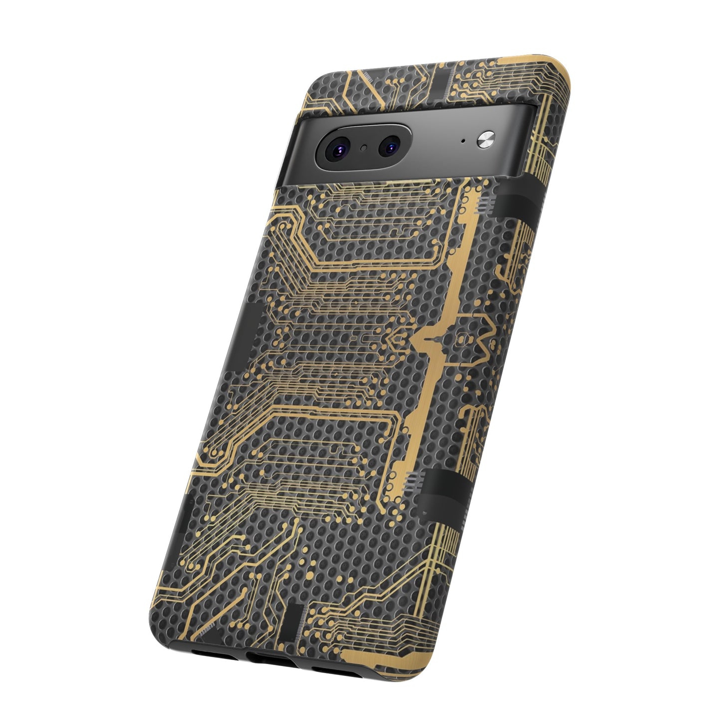 Golden Circuit Board Wallpaper Phone Case | iPhone 15 Plus/ Pro, 14, 13, 12| Google Pixel 7, Pro, 5| Samsung Galaxy S23 All Major Phone Models