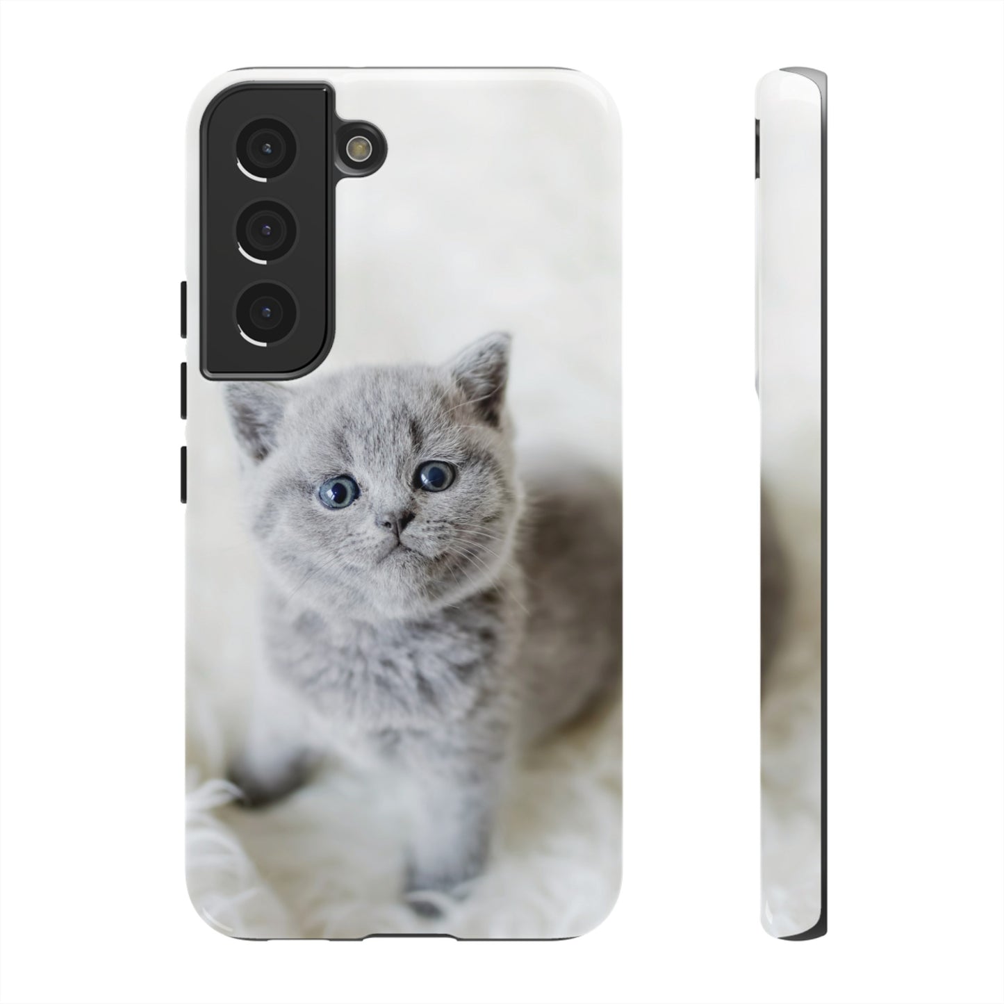 Grey Kitten Wallpaper Phone Case | iPhone 15 Plus/ Pro, 14, 13, 12| Google Pixel 7, Pro, 5| Samsung Galaxy S23 All Major Phone Models