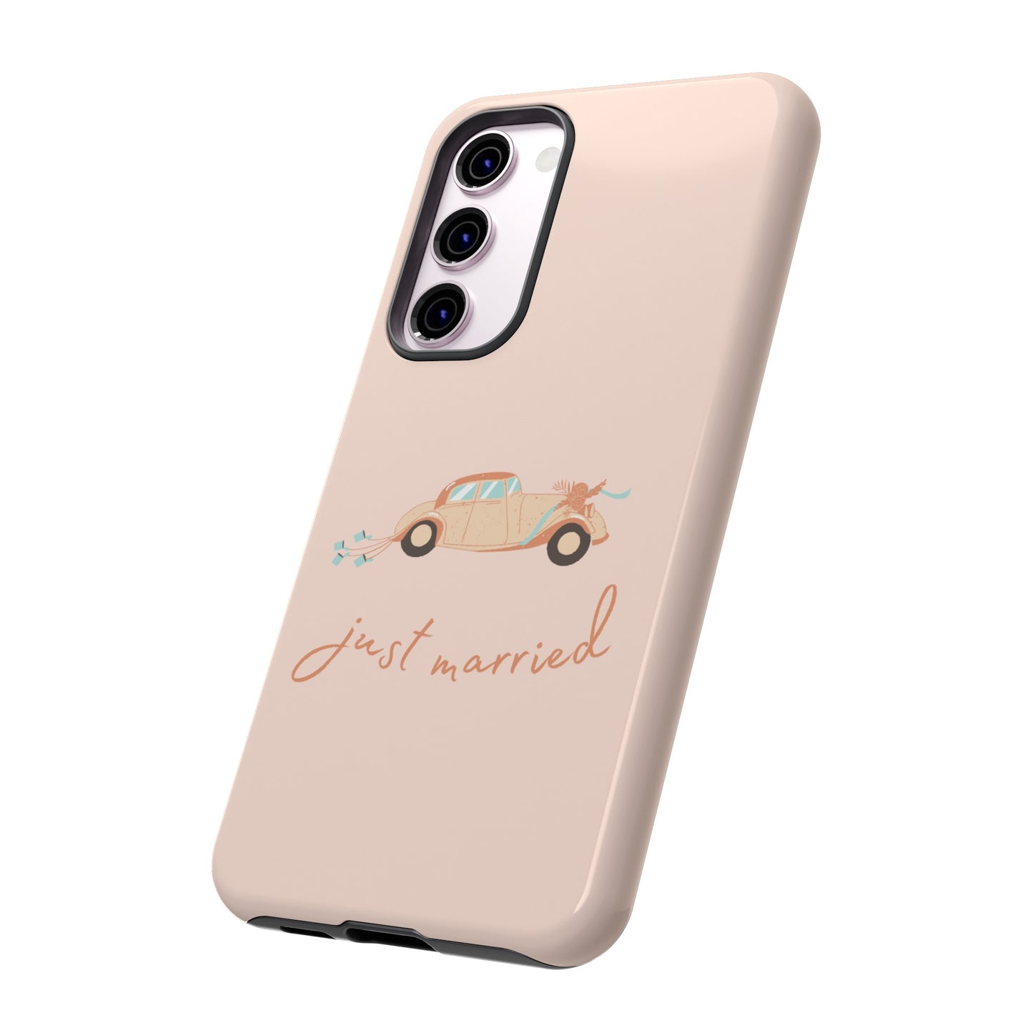 Just Married Phone Case | iPhone 15 Plus/ Pro, 14, 13, 12| Google Pixel 7, Pro, 5| Samsung Galaxy S23 All Major Phone Models