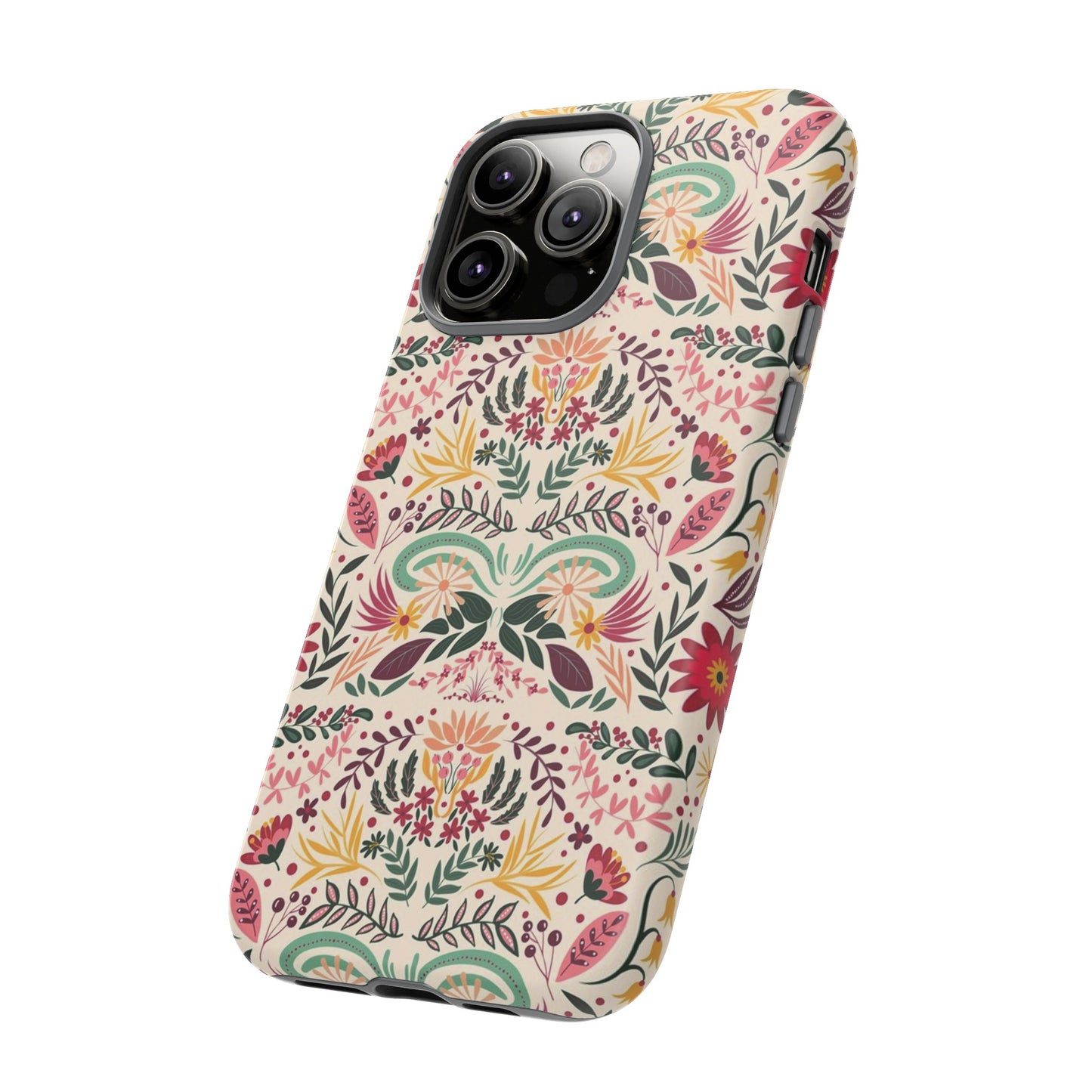 Bright Floral Wallpaper Phone Case | iPhone 15 Plus/ Pro, 14, 13, 12| Google Pixel 7, Pro, 5| Samsung Galaxy S23 All Major Phone Models