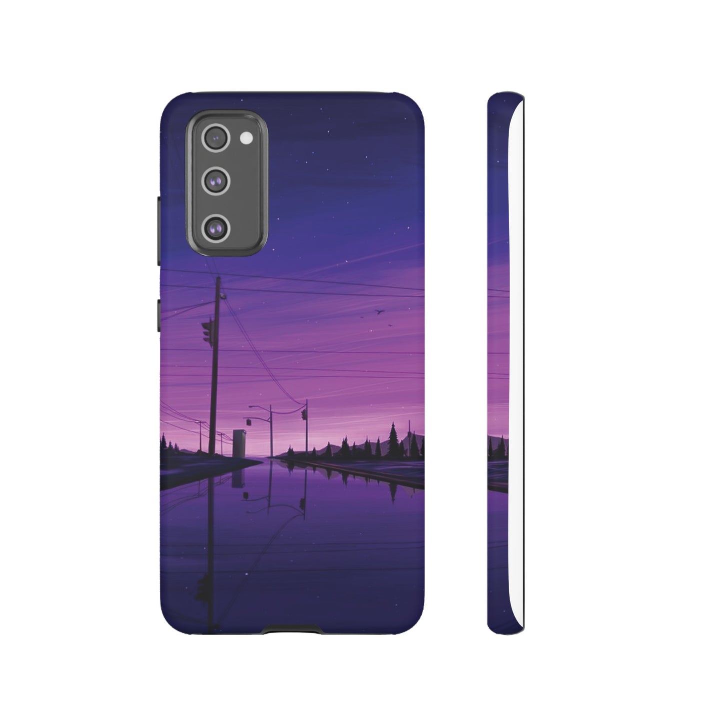 Purple Night Sky Wallpaper Phone Case | iPhone 15 Plus/ Pro, 14, 13, 12| Google Pixel 7, Pro, 5| Samsung Galaxy S23 All Major Phone Models