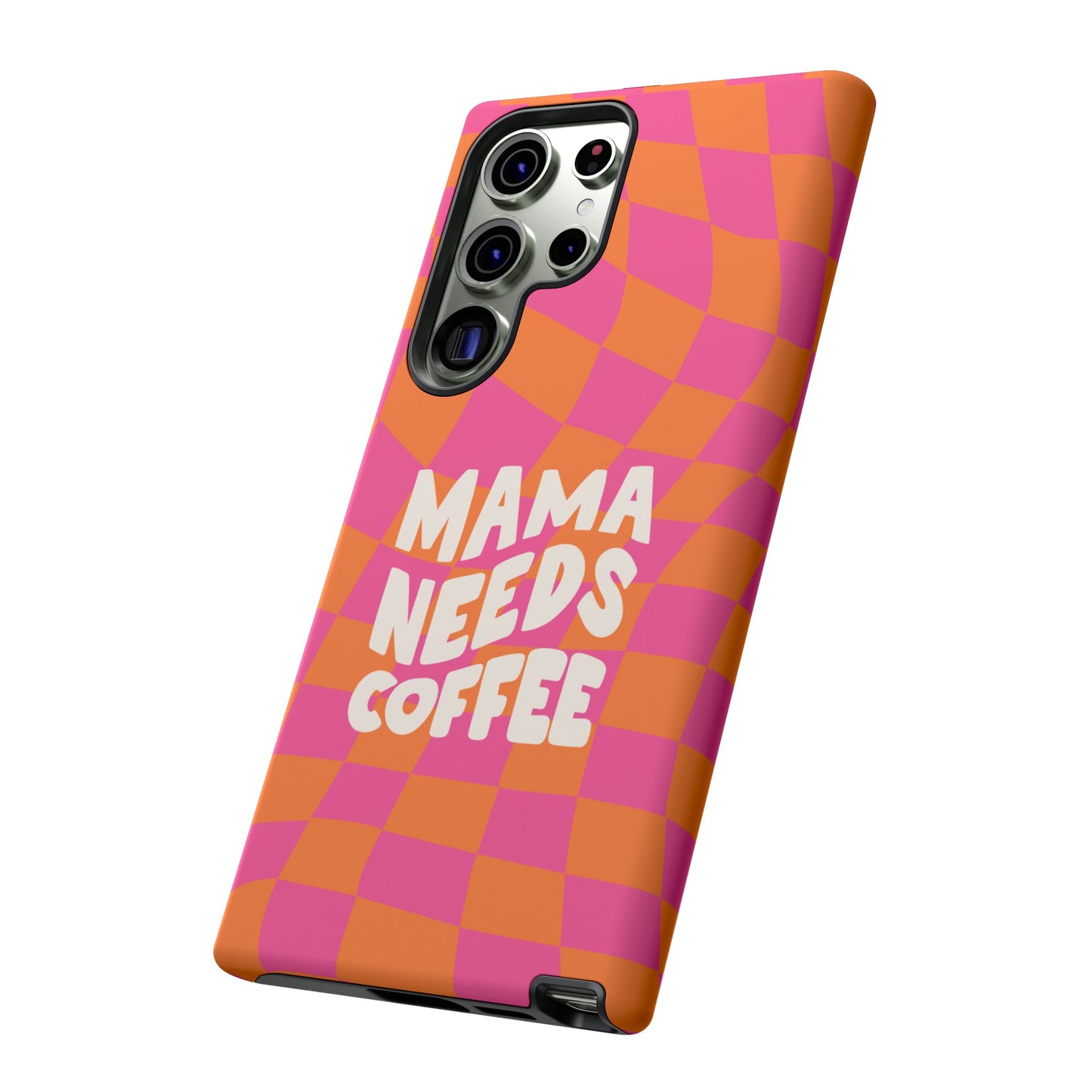 Mama Needs Coffee Wallpaper Phone Case | iPhone 15 Plus/ Pro, 14, 13, 12| Google Pixel 7, Pro, 5| Samsung Galaxy S23 All Major Phone Models