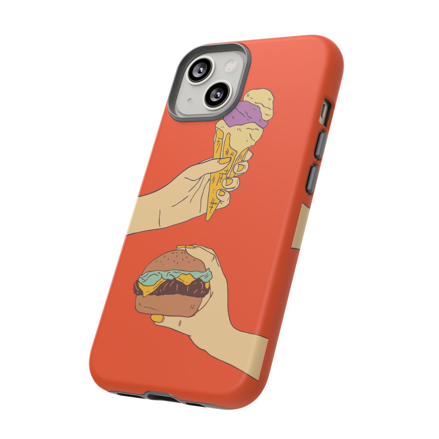 IceCream Or Hamburger? Phone Case | iPhone 15 Plus/ Pro, 14, 13, 12| Google Pixel 7, Pro, 5| Samsung Galaxy S23 All Major Phone Models