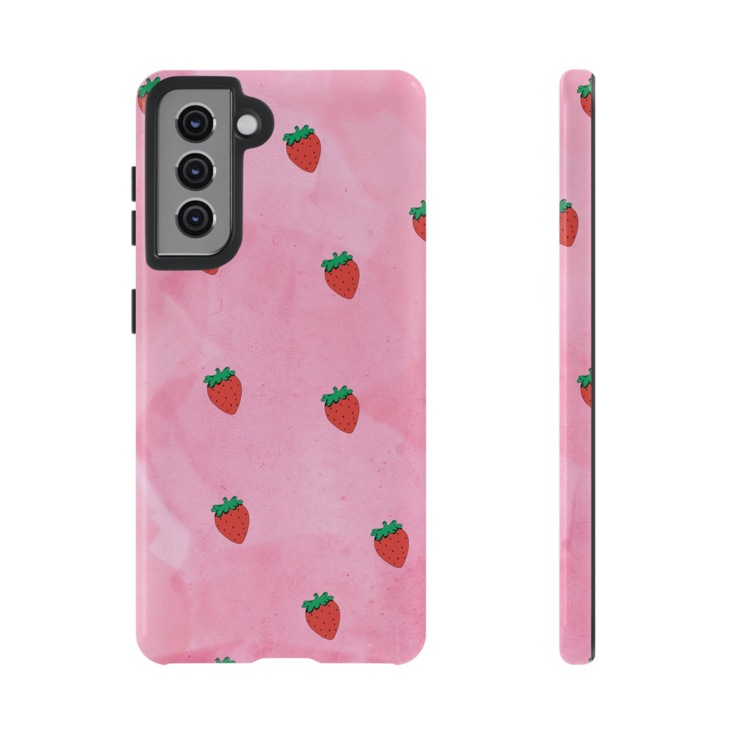 Strawberry Wallpaper Phone Case | iPhone 15 Plus/ Pro, 14, 13, 12| Google Pixel 7, Pro, 5| Samsung Galaxy S23 All Major Phone Models