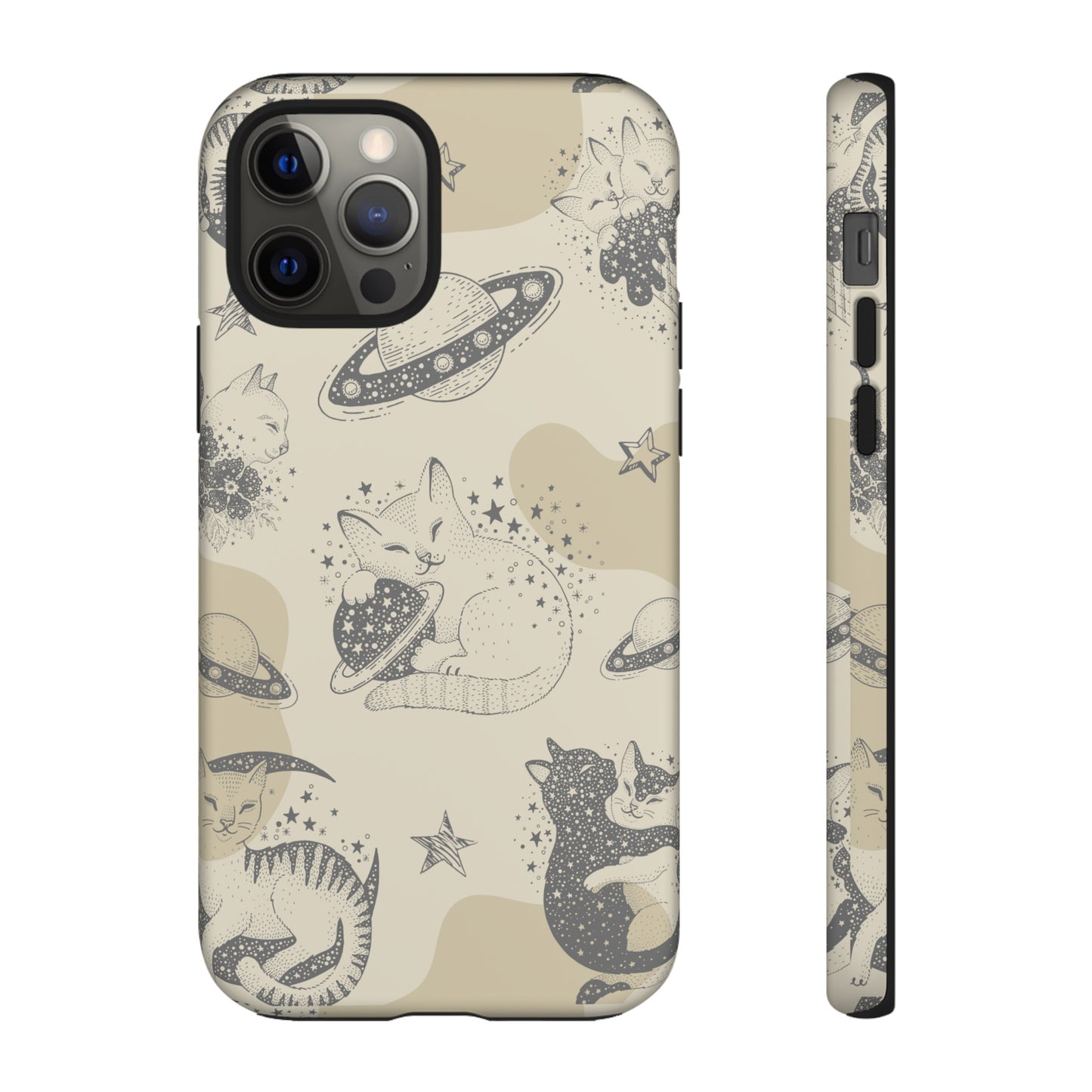 Floating Cosmic Cat Comfort Phone Case | iPhone 15 Plus/ Pro, 14, 13, 12| Google Pixel 7, Pro, 5| Samsung Galaxy S23 All Major Phone Models