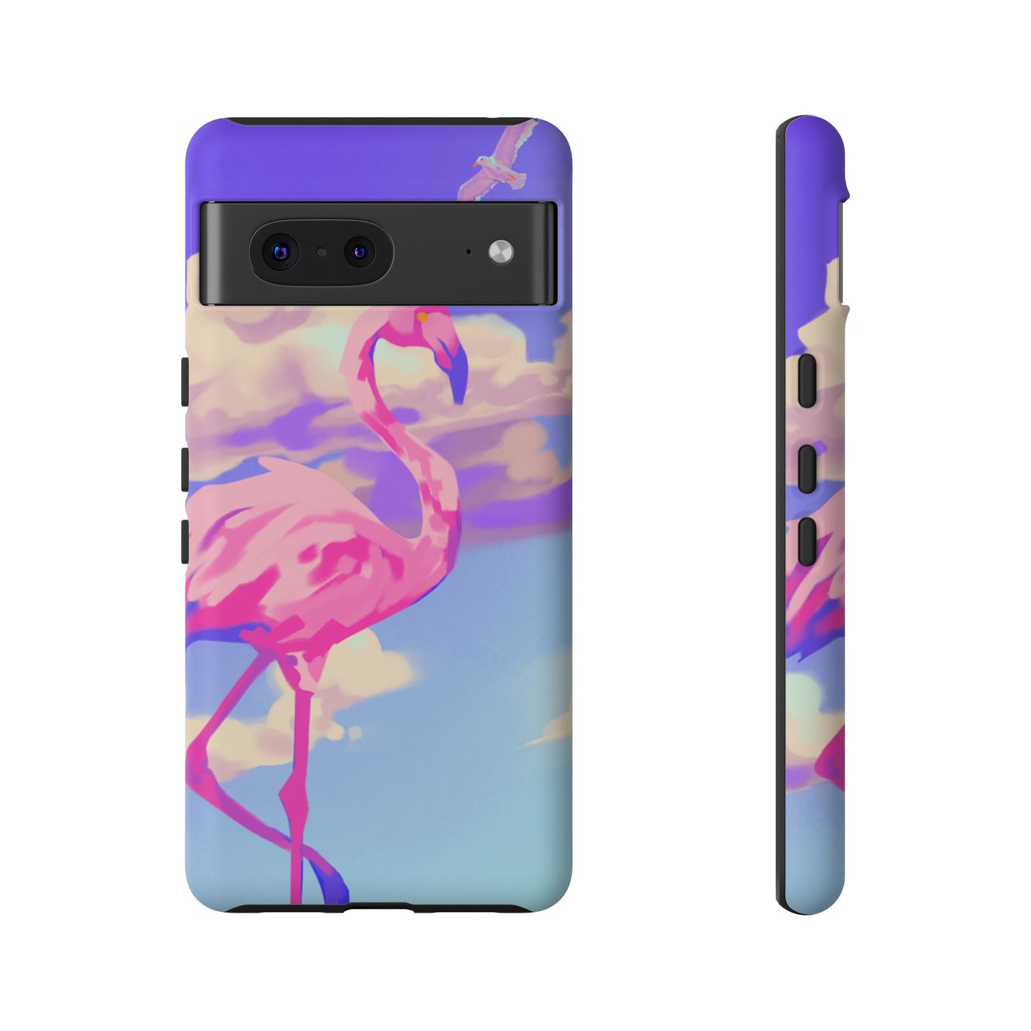 Flamingo In The Clouds Phone Case | iPhone 15 Plus/ Pro, 14, 13, 12| Google Pixel 7, Pro, 5| Samsung Galaxy S23 All Major Phone Models