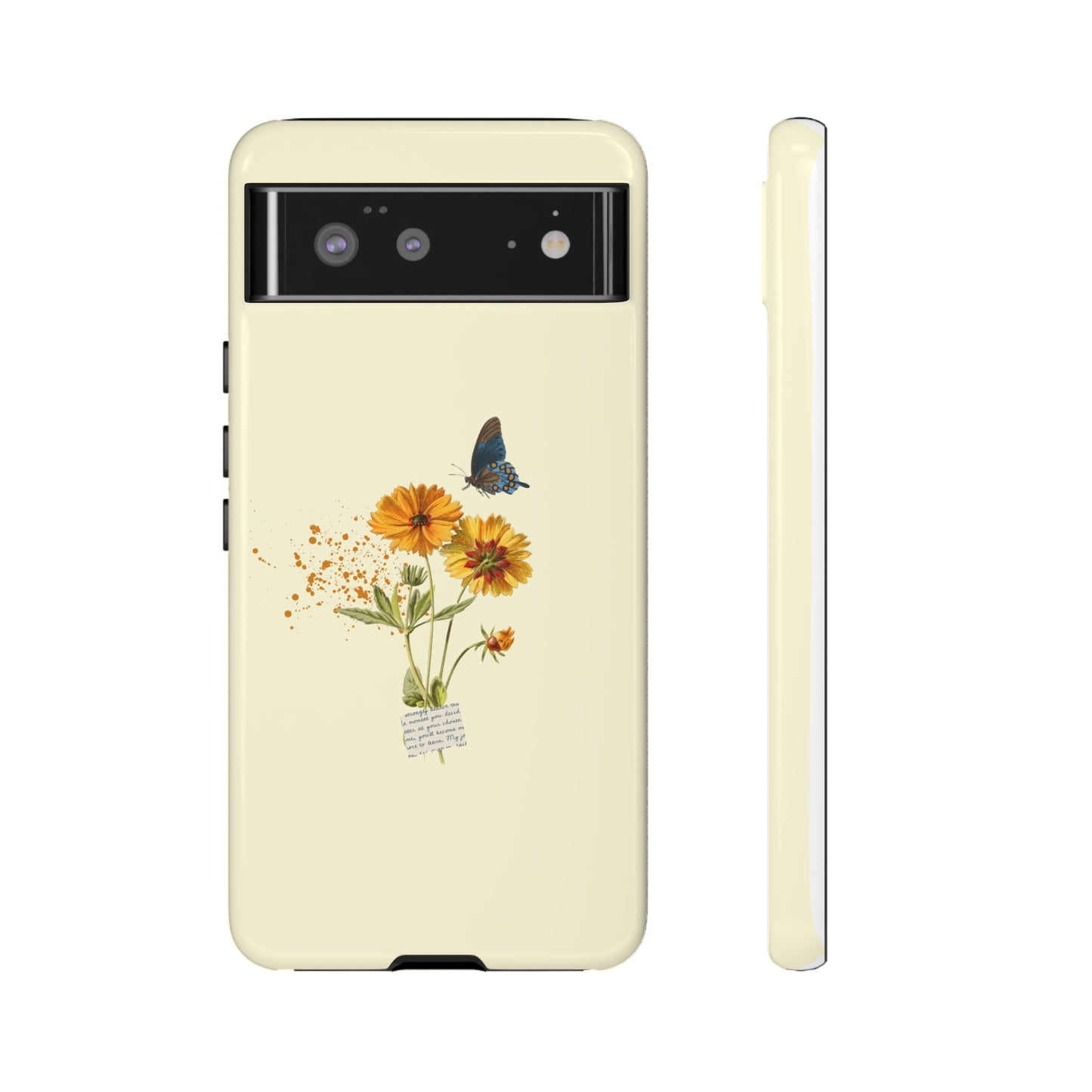 Butterfly Sunflowers Phone Case | iPhone 15 Plus/ Pro, 14, 13, 12| Google Pixel 7, Pro, 5| Samsung Galaxy S23 All Major Phone Models