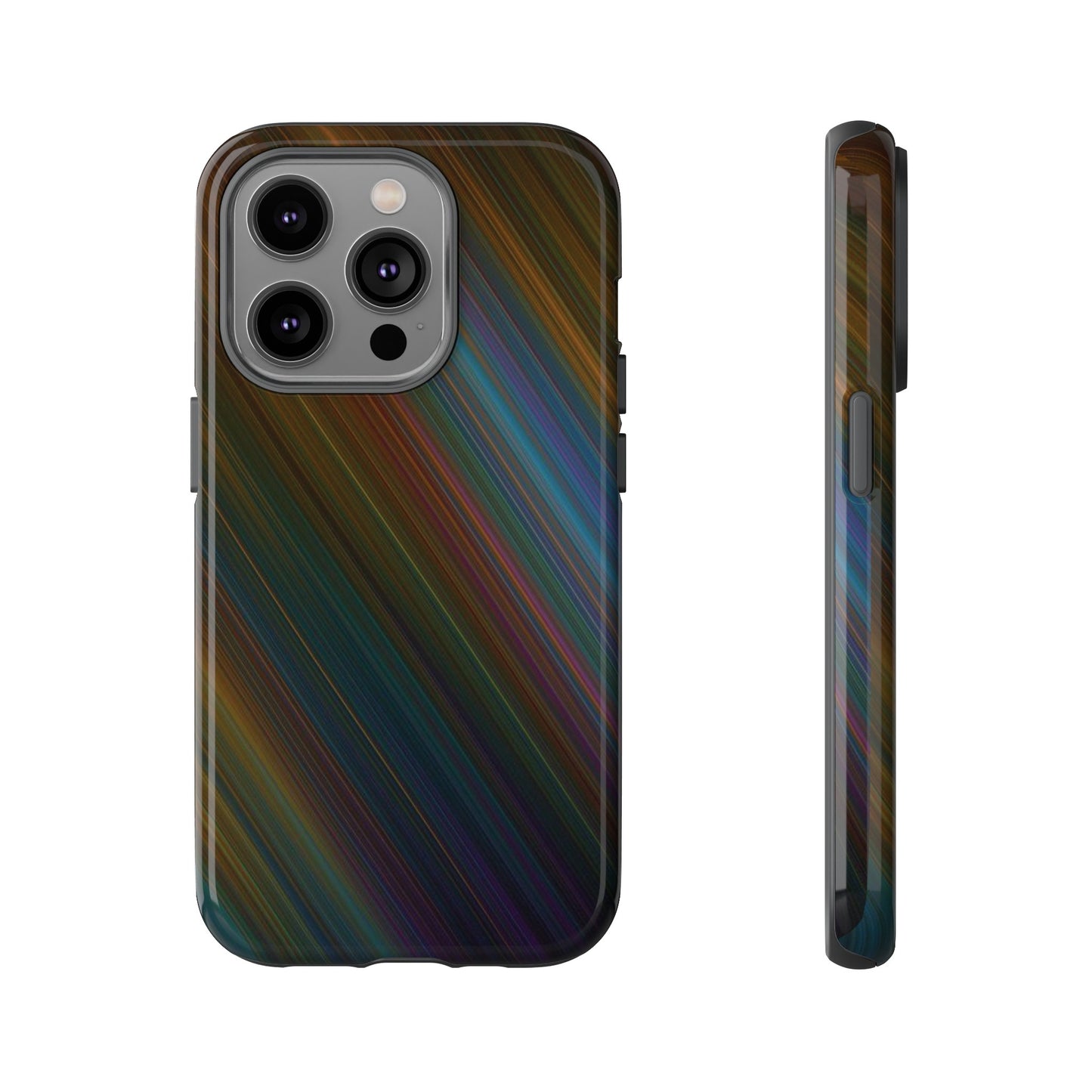 Slanted Rainbow Wallpaper Phone Case | iPhone 15 Plus/ Pro, 14, 13, 12| Google Pixel 7, Pro, 5| Samsung Galaxy S23 All Major Phone Models