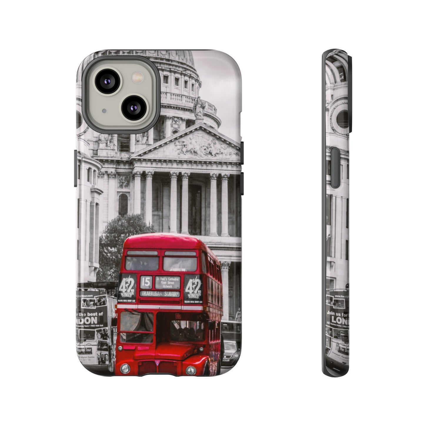 London Bus Wallpaper Phone Case | iPhone 15 Plus/ Pro, 14, 13, 12| Google Pixel 7, Pro, 5| Samsung Galaxy S23 All Major Phone Models