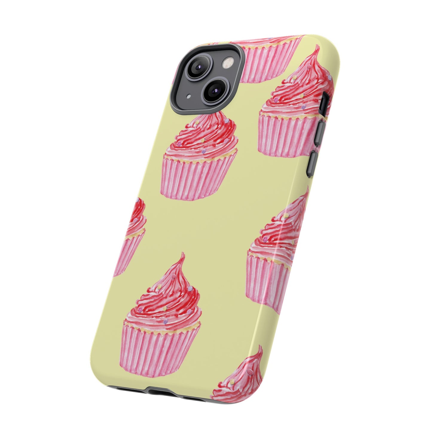 Pink Cupcake Wallpaper Phone Case | iPhone 15 Plus/ Pro, 14, 13, 12| Google Pixel 7, Pro, 5| Samsung Galaxy S23 All Major Phone Models