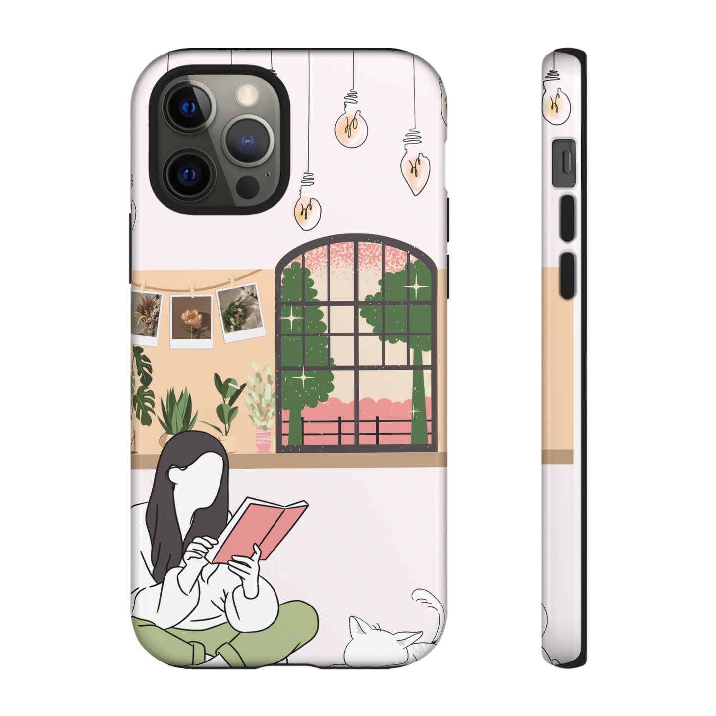 Girl and Cat Wallpaper Phone Case | iPhone 15 Plus/ Pro, 14, 13, 12| Google Pixel 7, Pro, 5| Samsung Galaxy S23 All Major Phone Models