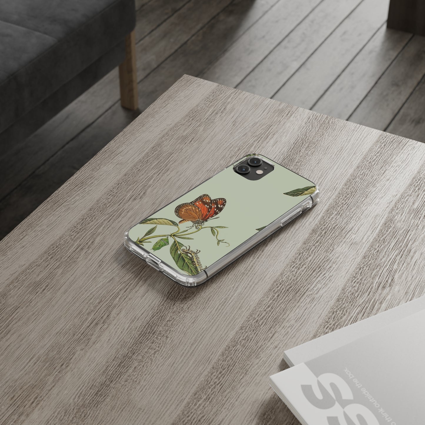 Orange Butterfly Wallpaper Phone Case | iPhone 15 Plus/ Pro, 14, 13, 12| Google Pixel 7, Pro, 5| Samsung Galaxy S23 All Major Phone Models