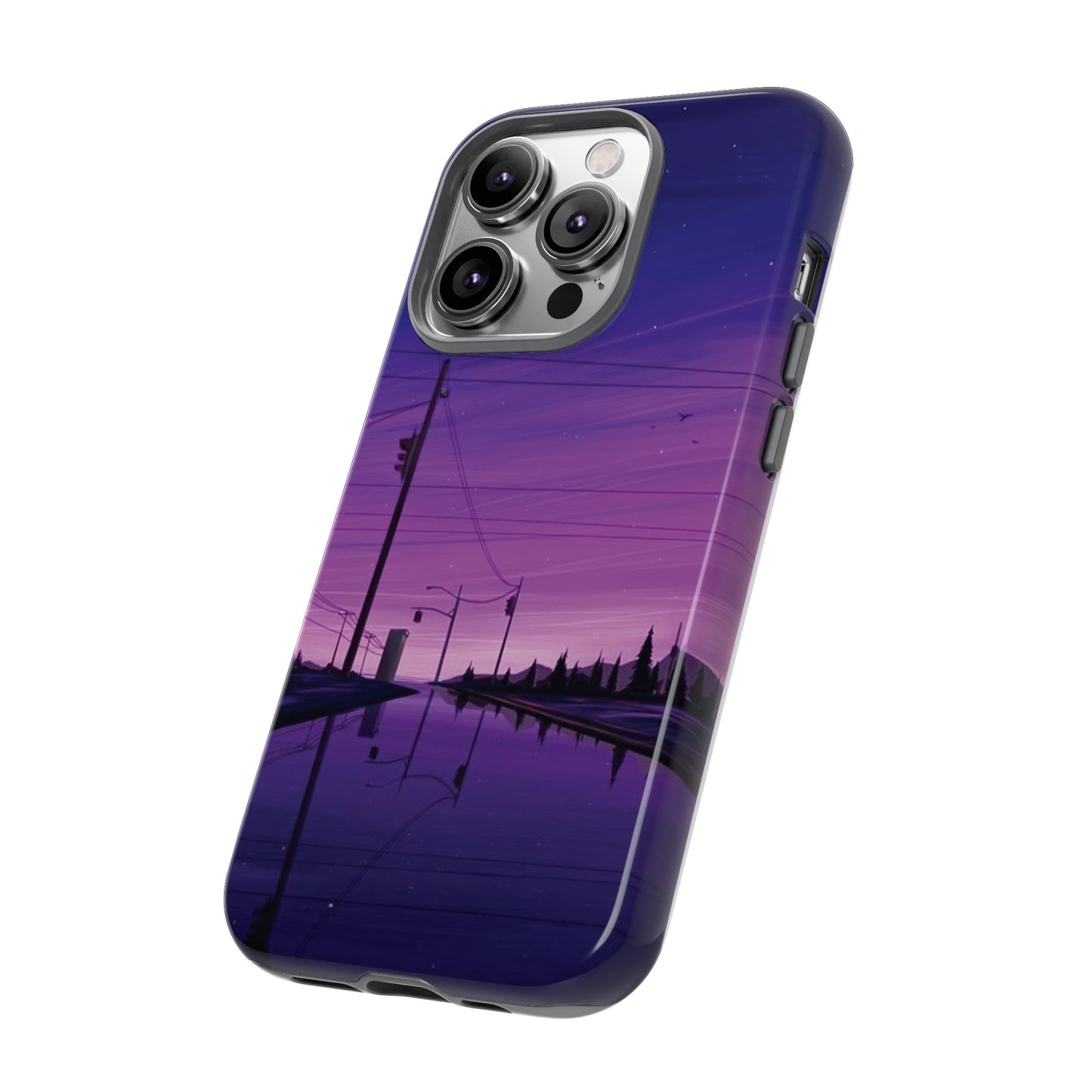 Purple Night Sky Wallpaper Phone Case | iPhone 15 Plus/ Pro, 14, 13, 12| Google Pixel 7, Pro, 5| Samsung Galaxy S23 All Major Phone Models